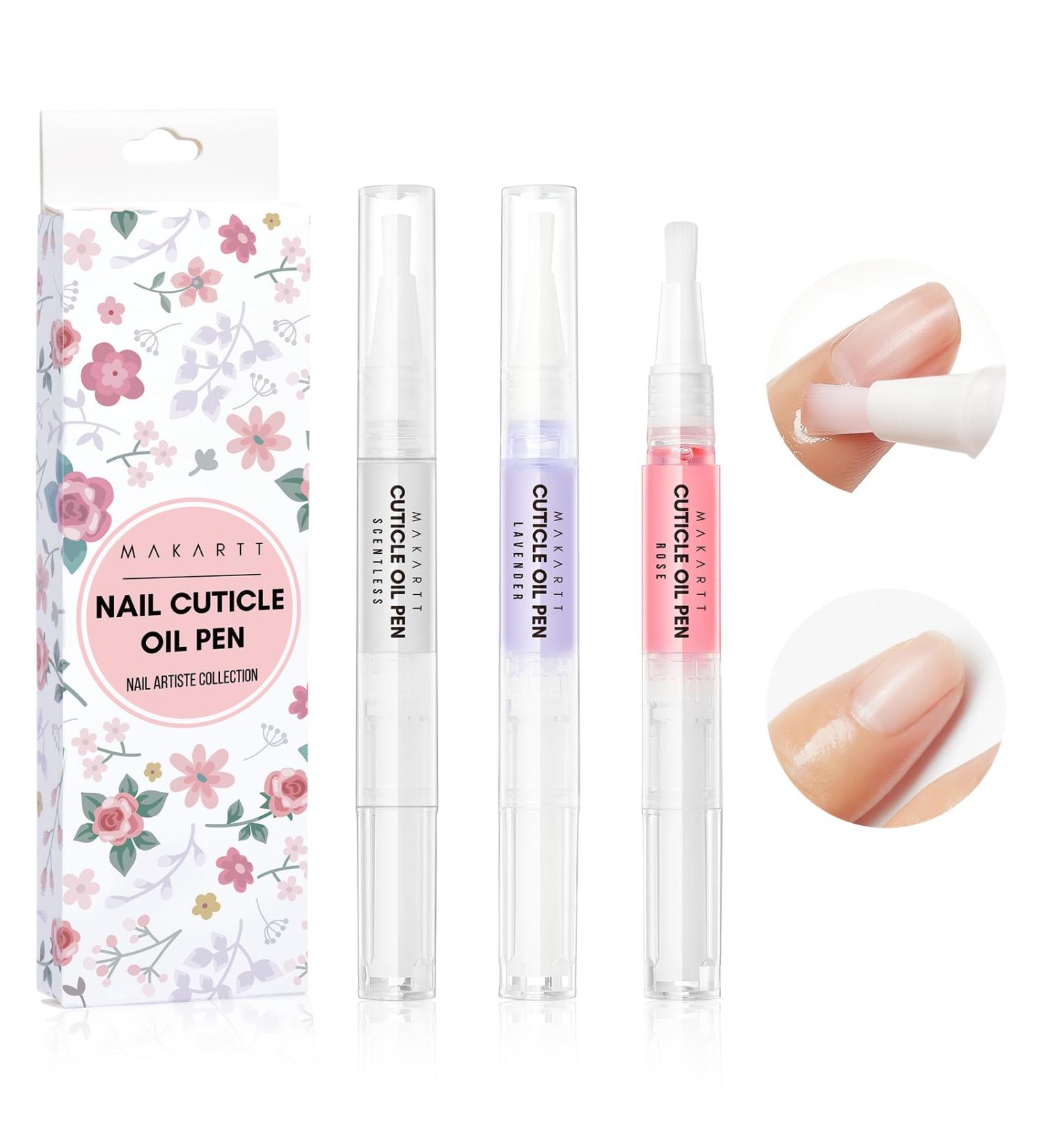 Makartt 3Pcs Cuticle Oil Pens for Nail Care Nail Cuticle Revitalizer Oil 5ML Nail Repair Oil Cuticle Softener Nail Moisturizer Cuticle Care Kit for Acrylic Nail Oil For Manicure w/Vitamin E 5 ml (Pack of 1) - Buy Online on GoSupps.com