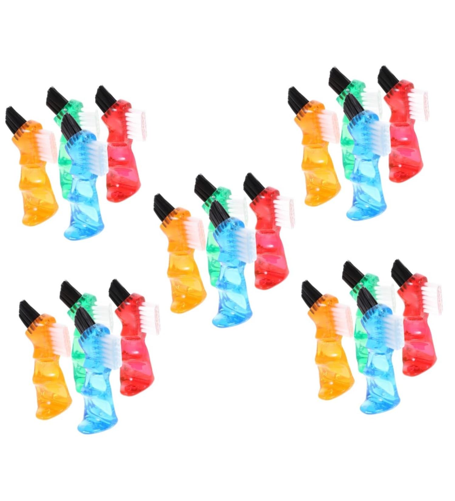 JECOMPRIS 20-Pack Portable Toothbrushes for False Teeth | Mini Brushes for Women | Microburst Holder & Partial Dignity | Assorted Colors - Buy Online on GoSupps.com