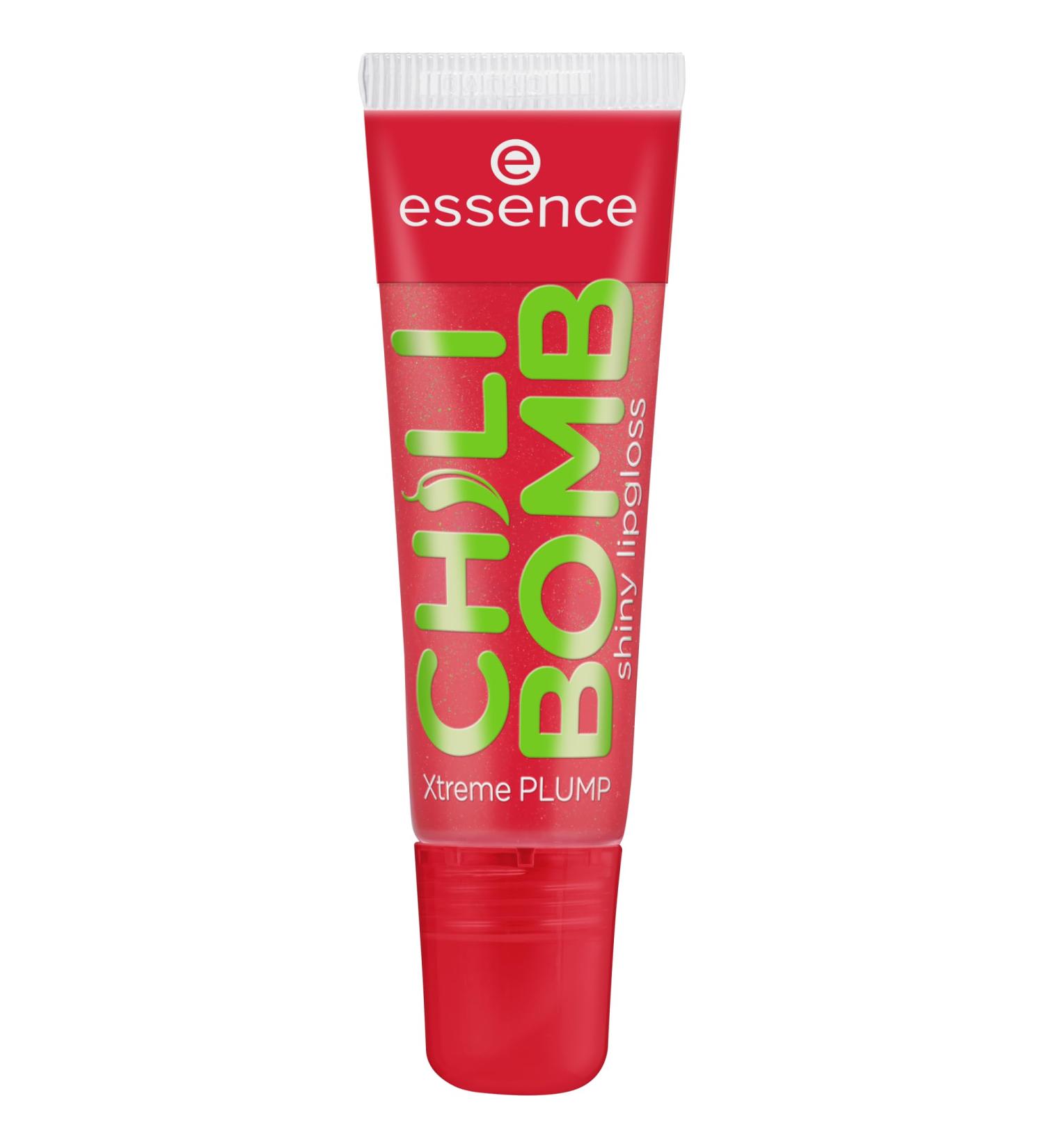 essence CHILI BOMB shiny lipgloss 01 Strawberry Salsa gloss repulpant extrait piment fini brillant teinte rouge scintillante parfum fraise 10ml Strawberry Salsa 10 ml (Lot de 1) - Buy Online on GoSupps.com