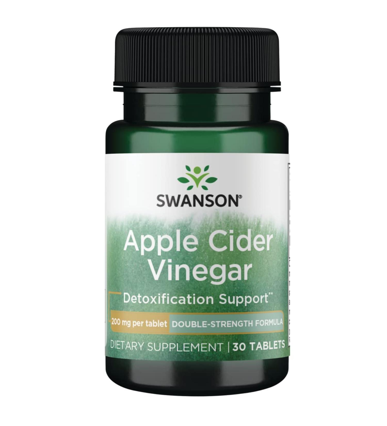Swanson Double-Strength Apple Cider Vinegar 200mg - 30 Chewable Tabs for Digestive Health | Buy Internationally - Buy Online on GoSupps.com