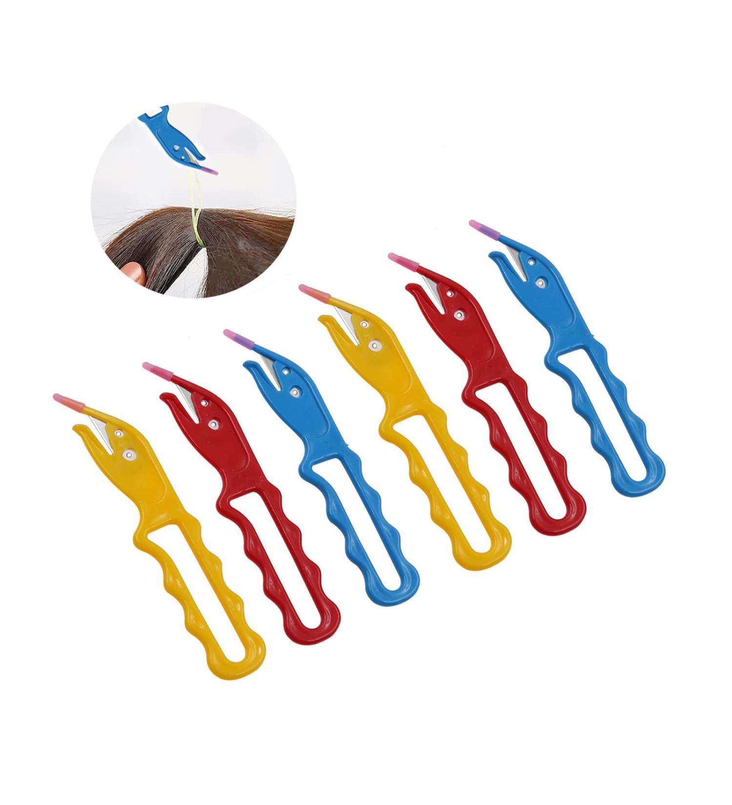 Painless Hair Elastic Rubber Band Cutter Tool - Pack of 6 (Random Color) - Disposable and Easy to Use - Buy Online on GoSupps.com