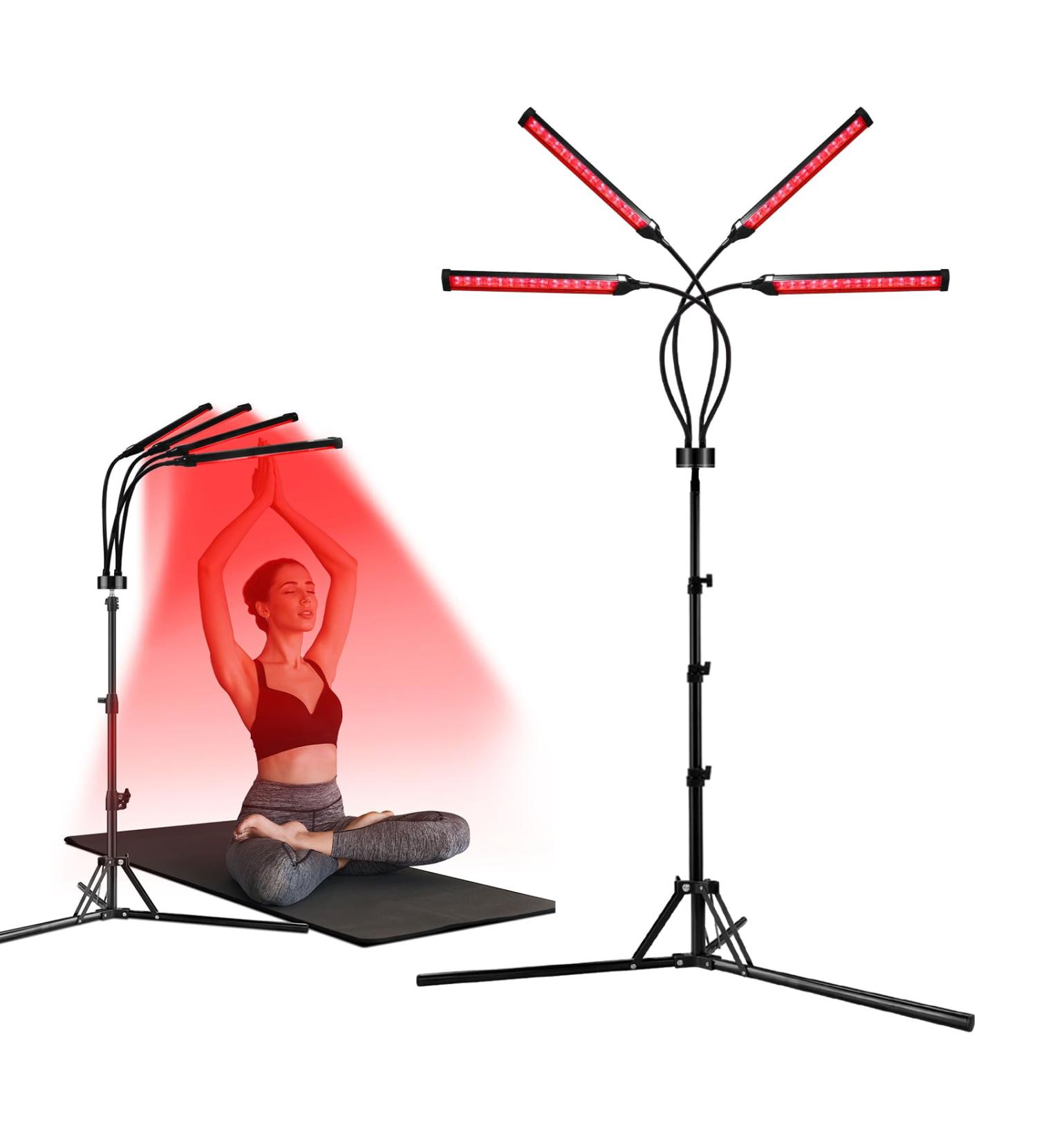 Red Light Lamp 180LEDs Near Infrared Light Lamp with Stand Red Light with Timer Adjustable Angle & Brightness & Height Red Lamp at Home and Office - Buy Online on GoSupps.com