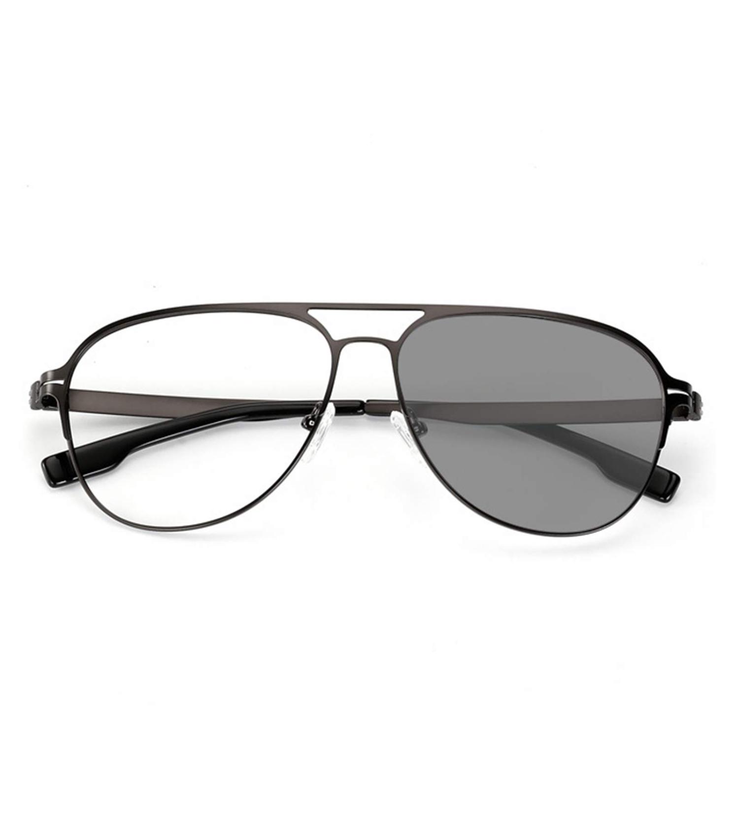 Haoxuan Photochrome Men's Reading Glasses & Frameless Sunglasses - Stainless Steel 1.56 Resin Lenses Diopters +1.0 to +3.0 Black - Stylish & Versatile - Buy Online on GoSupps.com