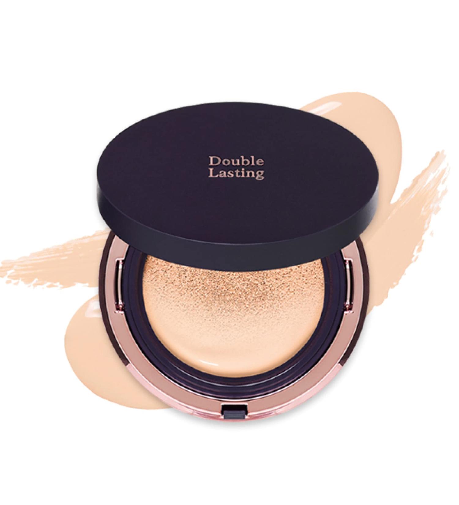ETUDE Double Lasting Cushion Matte #17C1 Light Vanilla SPF 50/PA++ | 24-Hour Long-Lasting Coverage for Clean and Soft Skin | Korean Makeup - Buy Online on GoSupps.com