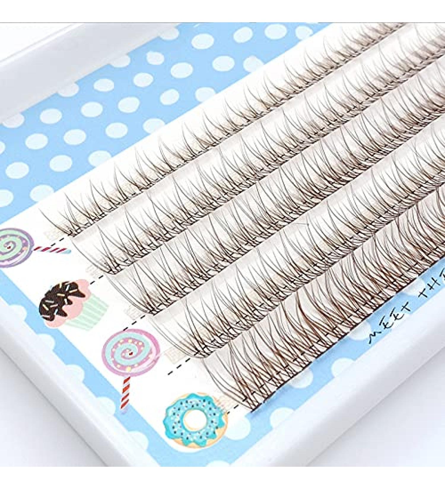 Shop Handmade 3D Layer Effect Artificial Eyelashes - Individual A-shaped 8/9/12/19mm Brown-Fish | International Shipping - Buy Online on GoSupps.com
