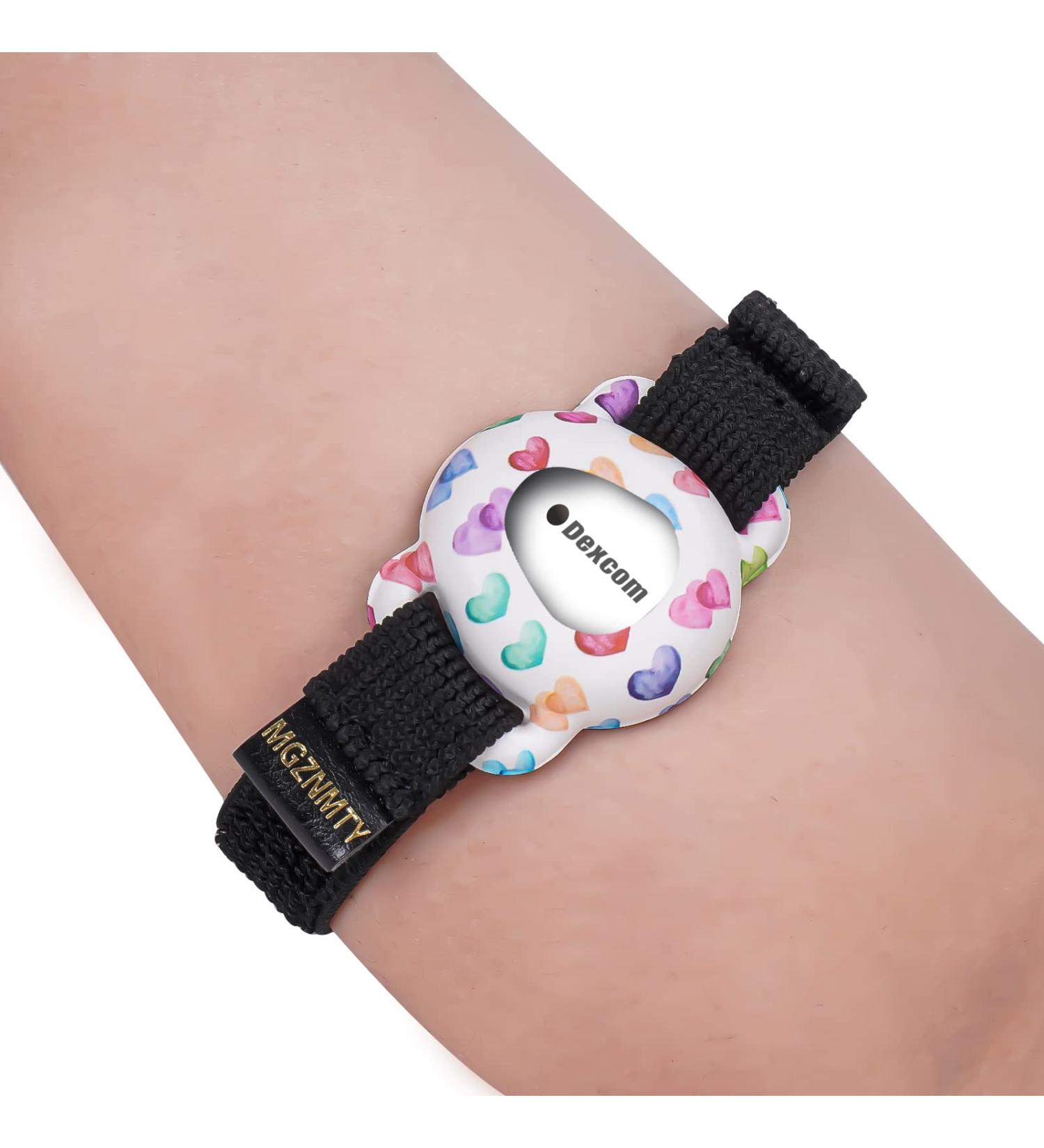 Armband for Dexcom G7 | Adjustable 8-19" Waterproof CGM Accessories | Raining Hearts Design - Buy Online on GoSupps.com