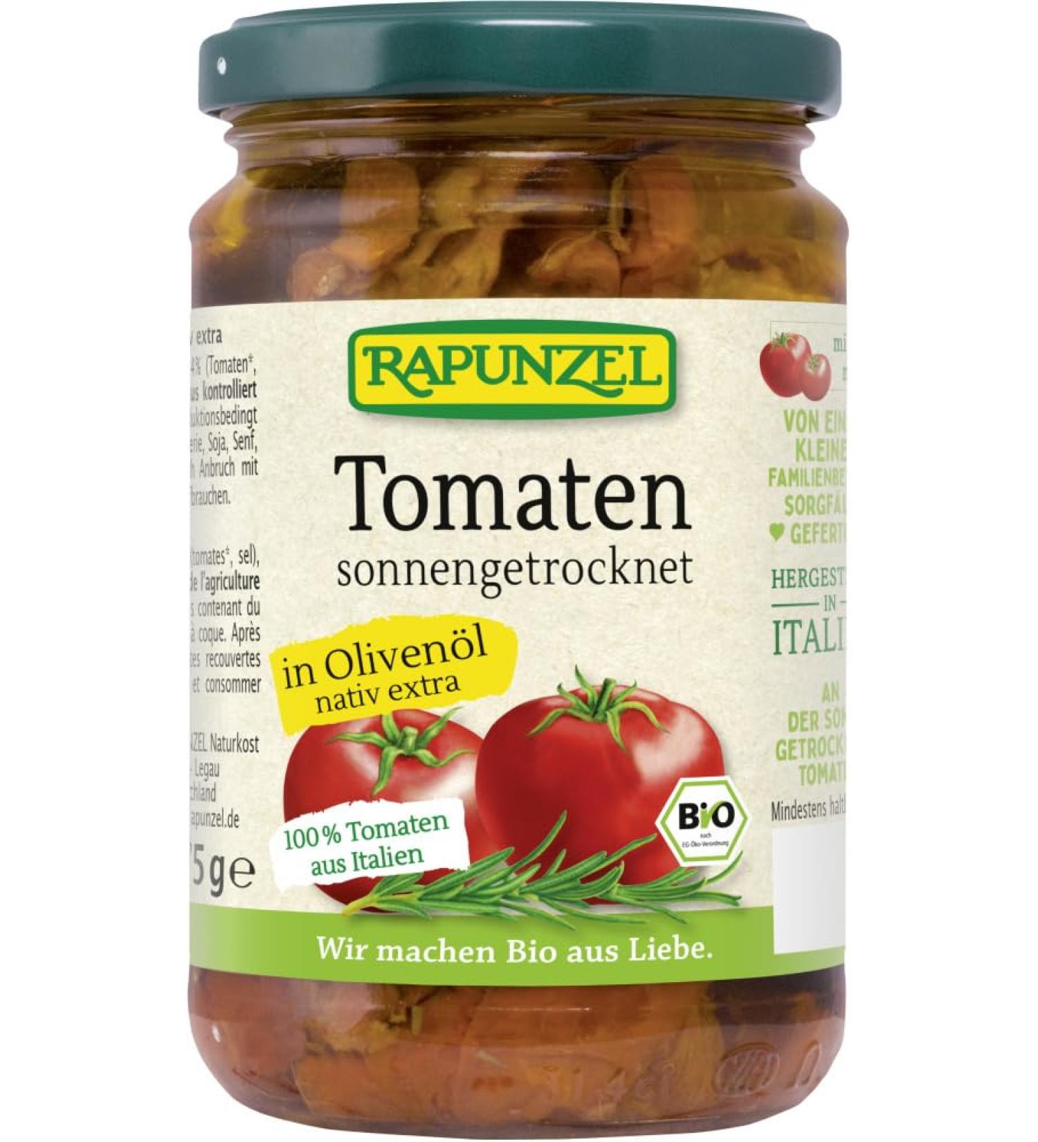 Rapunzel Rapunzel Organic Sun-Dried Tomatoes in Olive Oil Lightly Spiced (2 x 275g)