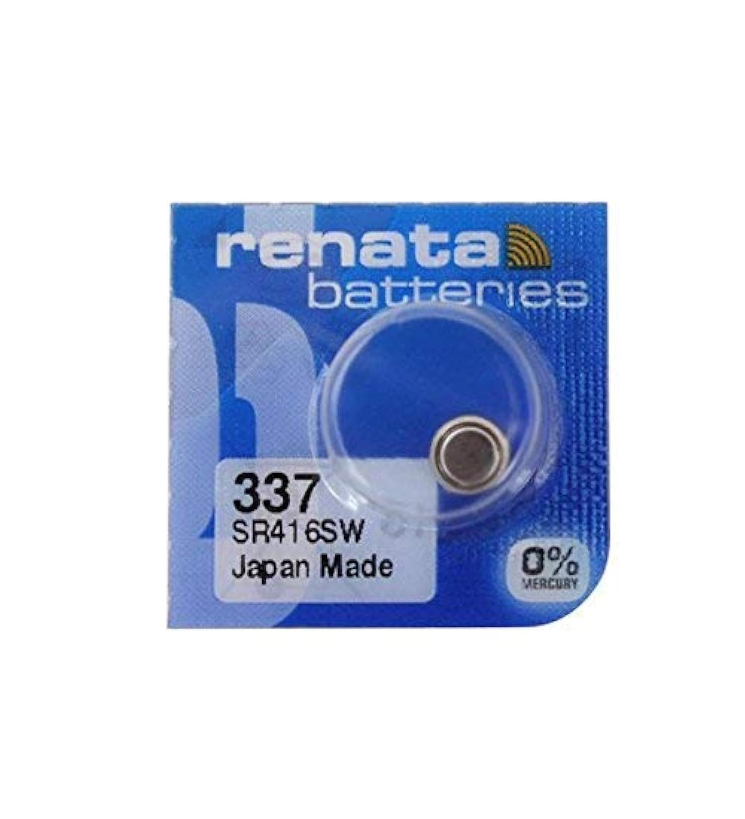 Buy Renata Batteries 337 (SR416SW) Button Cell Watch Battery - 5 Pack | International Shipping Available - Buy Online on GoSupps.com