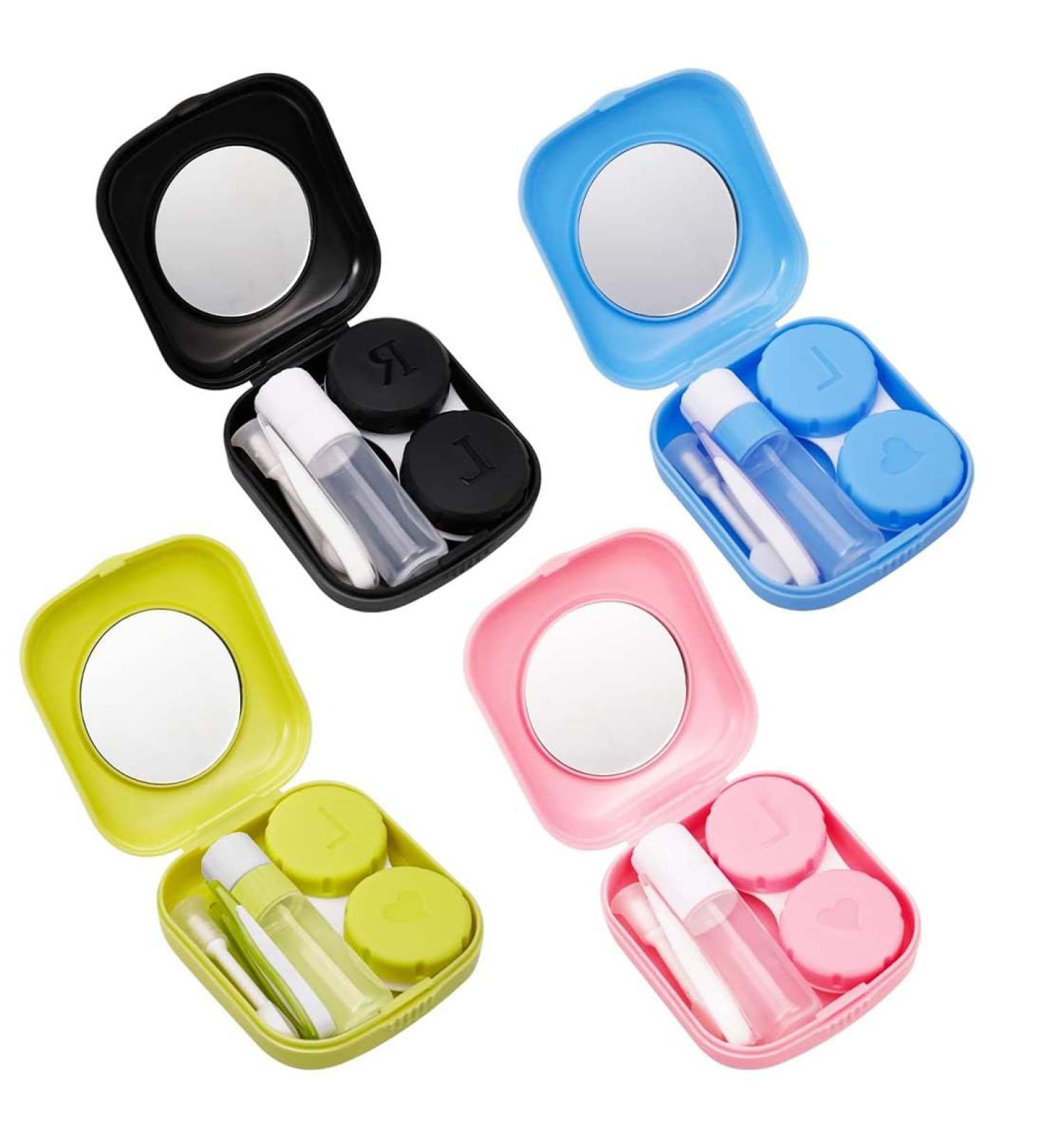 Jocxzi 4-Piece Contact Lens Storage & Travel Accessories Case with Tweezers & Bottle - Perfect for At Home & On-the-Go - Buy Online on GoSupps.com