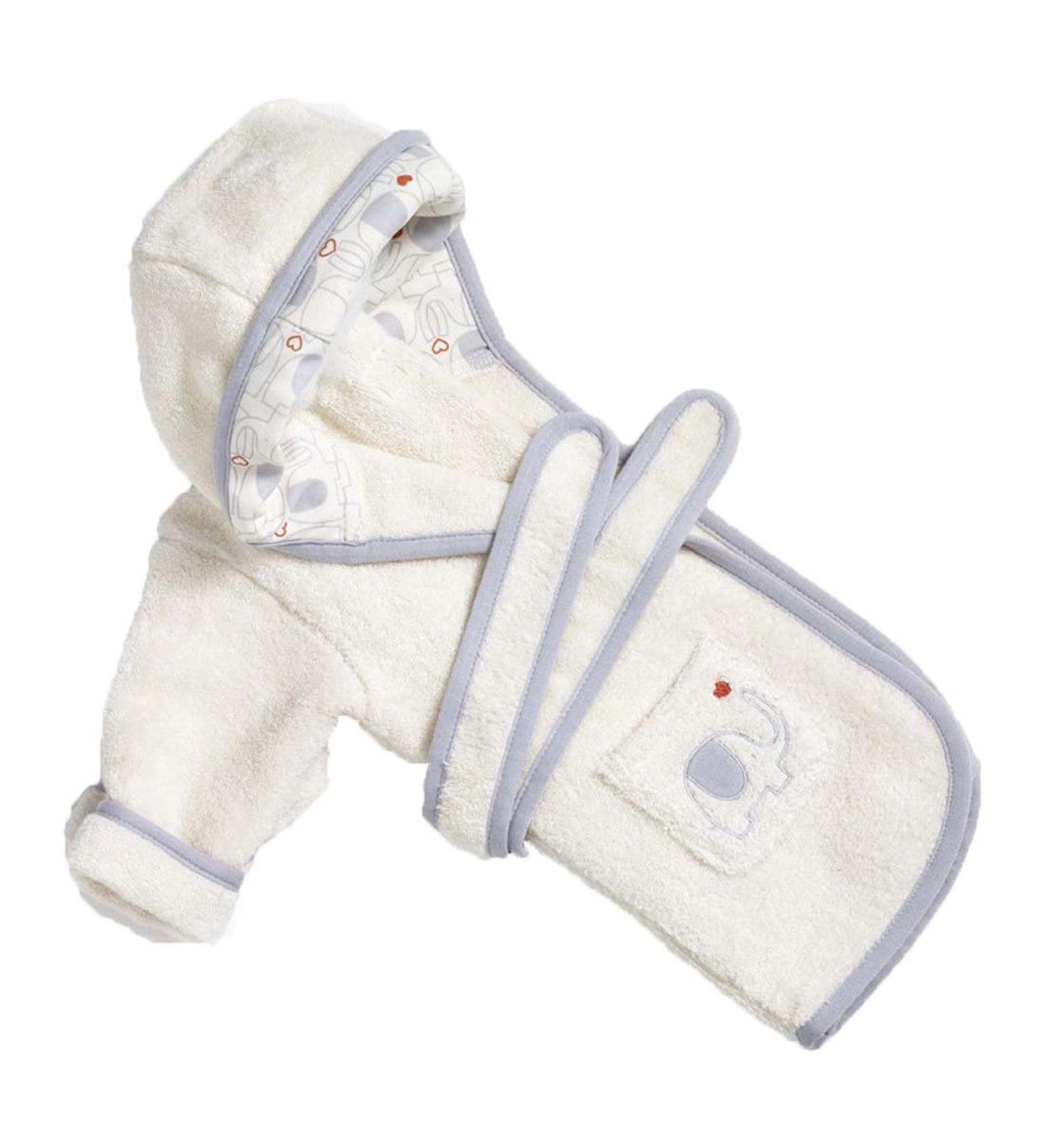 KATIES PLAYPEN / BABY BEST BUYS Natures Purest My 1st Friend Bathrobe 2-3 Years Cream