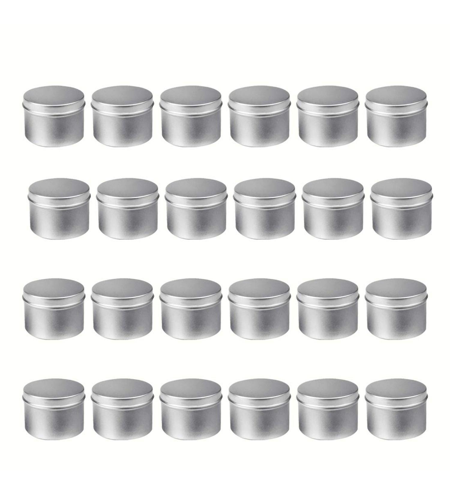 Buy 24Pcs 118ml Aluminum Empty Jars - Screw Cap Cream Cans for Lotion Candles & Cosmetics | International Shipping - Buy Online on GoSupps.com