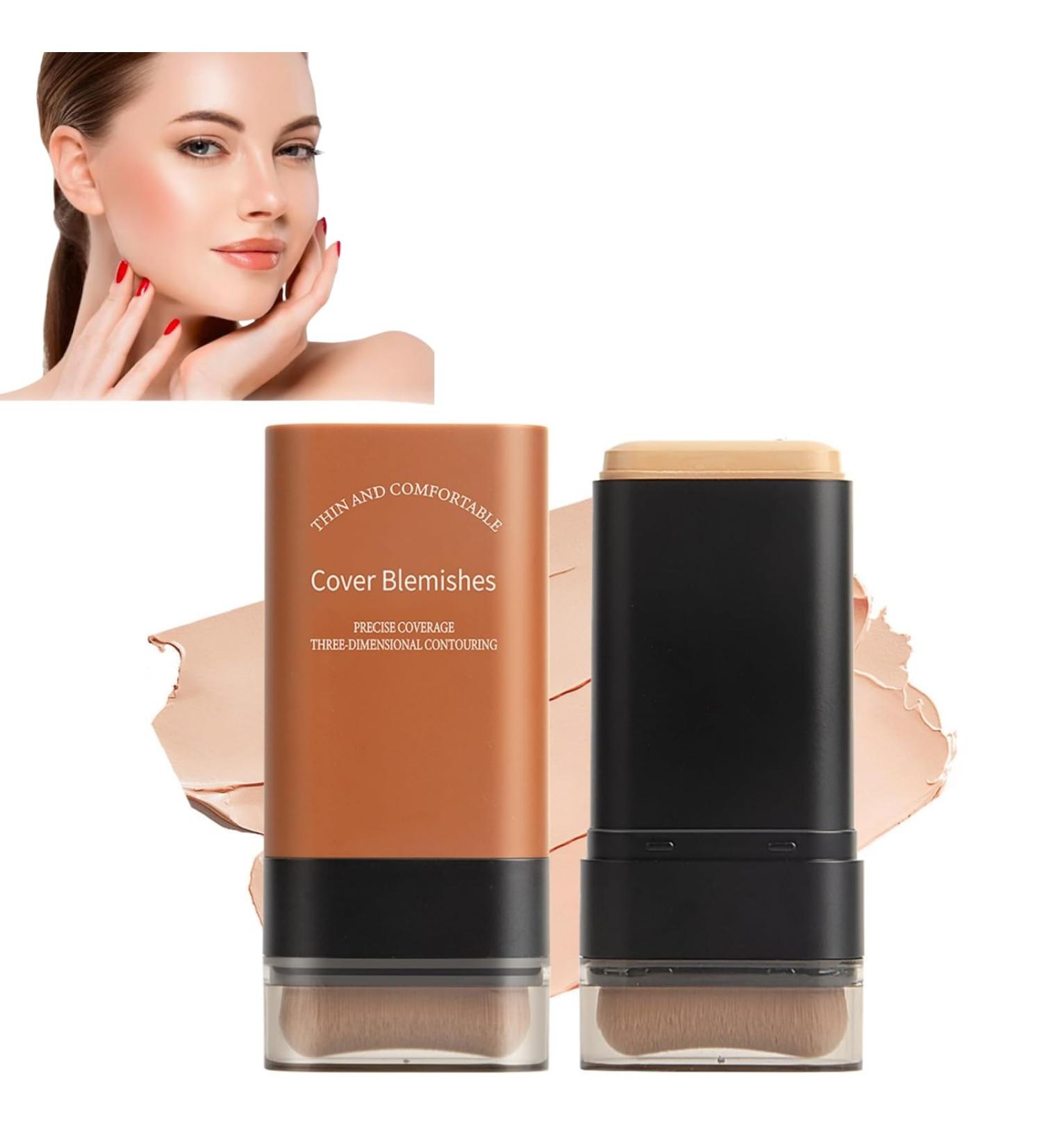 Moisturizing Light Foundation Stick with Brush Korean Flawless Eraser Foundation Stick Light and Comfortable Concealer Multi-purpose Foundation Stick with Light Makeup - Buy Online on GoSupps.com