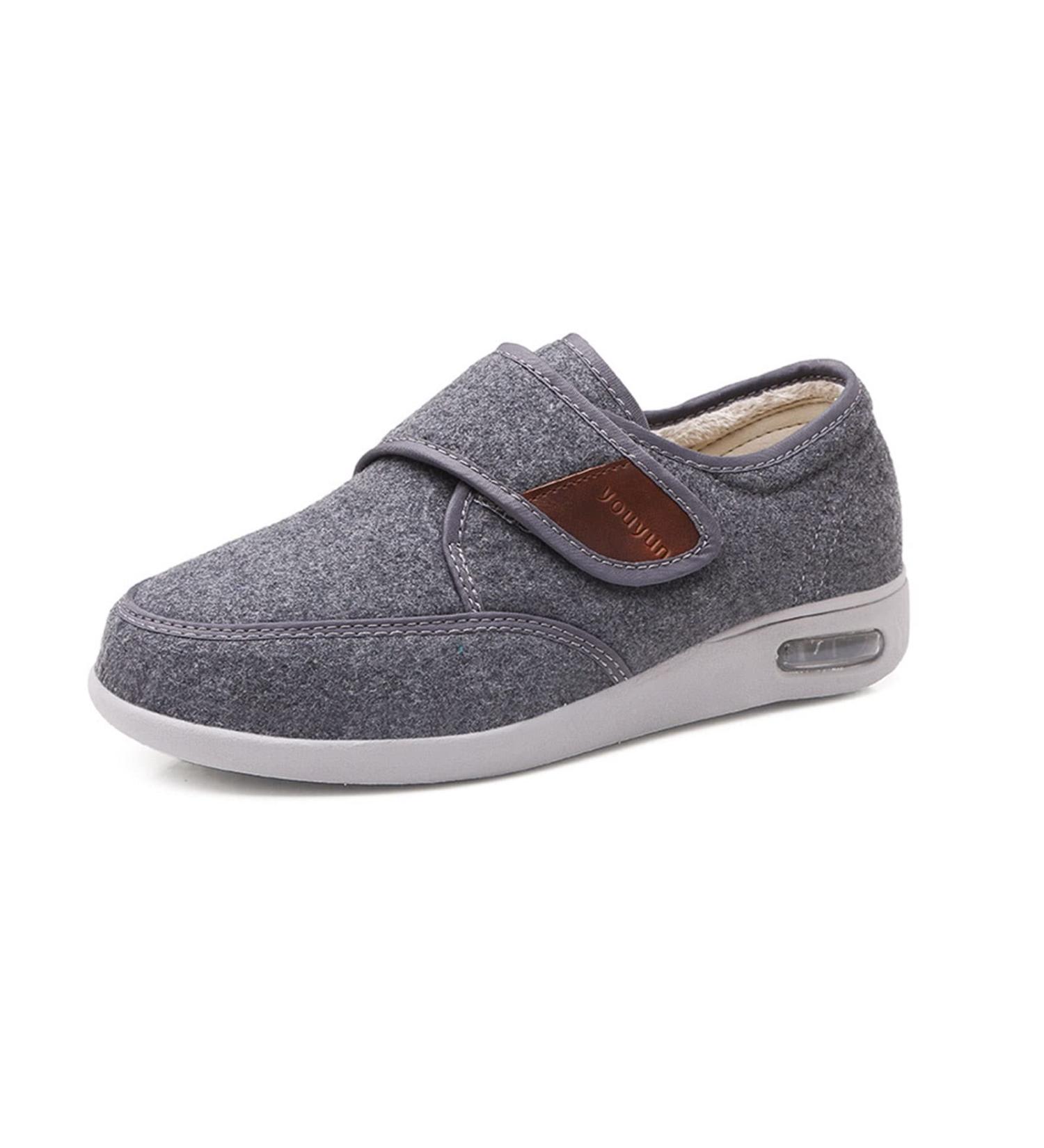Yytcsjz Men's Diabetic Shoes - Adjustable Wide Walking Sneakers for Elderly Men - Gris, Size 12 - Buy Online on GoSupps.com
