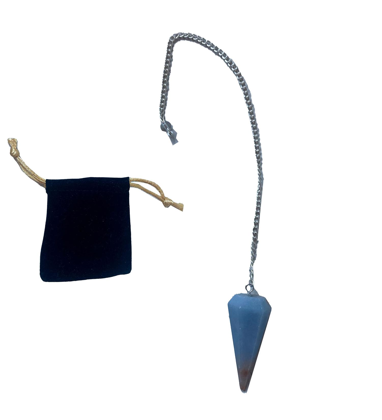 Anhydrit-Naturstein pendulum crystal pendulum hexagonal vintage crystal pendulum for wishing rod chakra-zreiki-kutagung wicca meditation spendula (anhydrite)