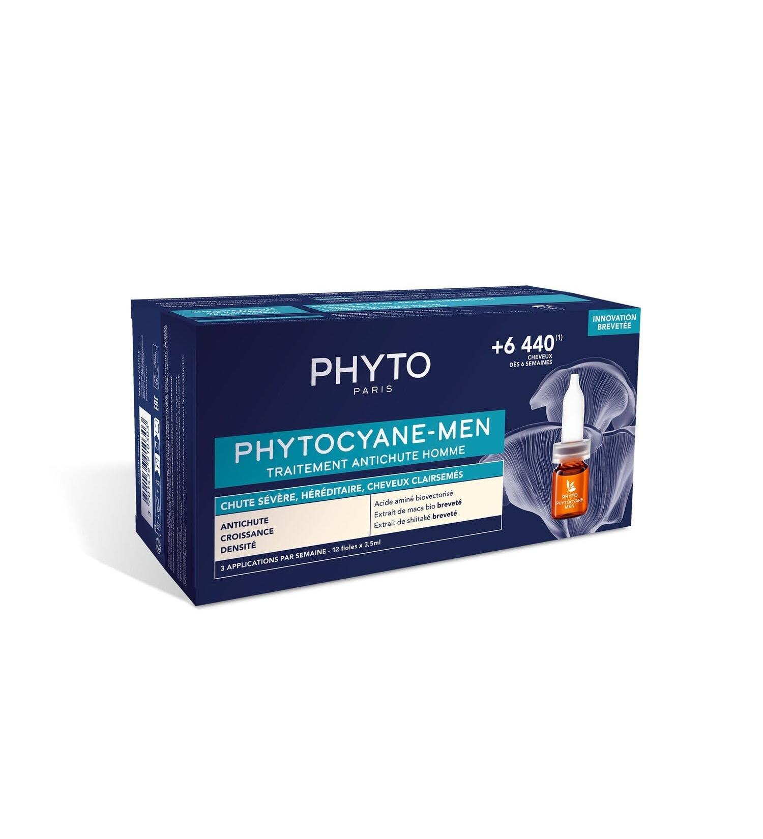 PHYTO Soin Anti-Chute Homme pour Cheveux Clairsem s Concentr Cibl H r ditaire (12x3 5mL) - Vendu par unit