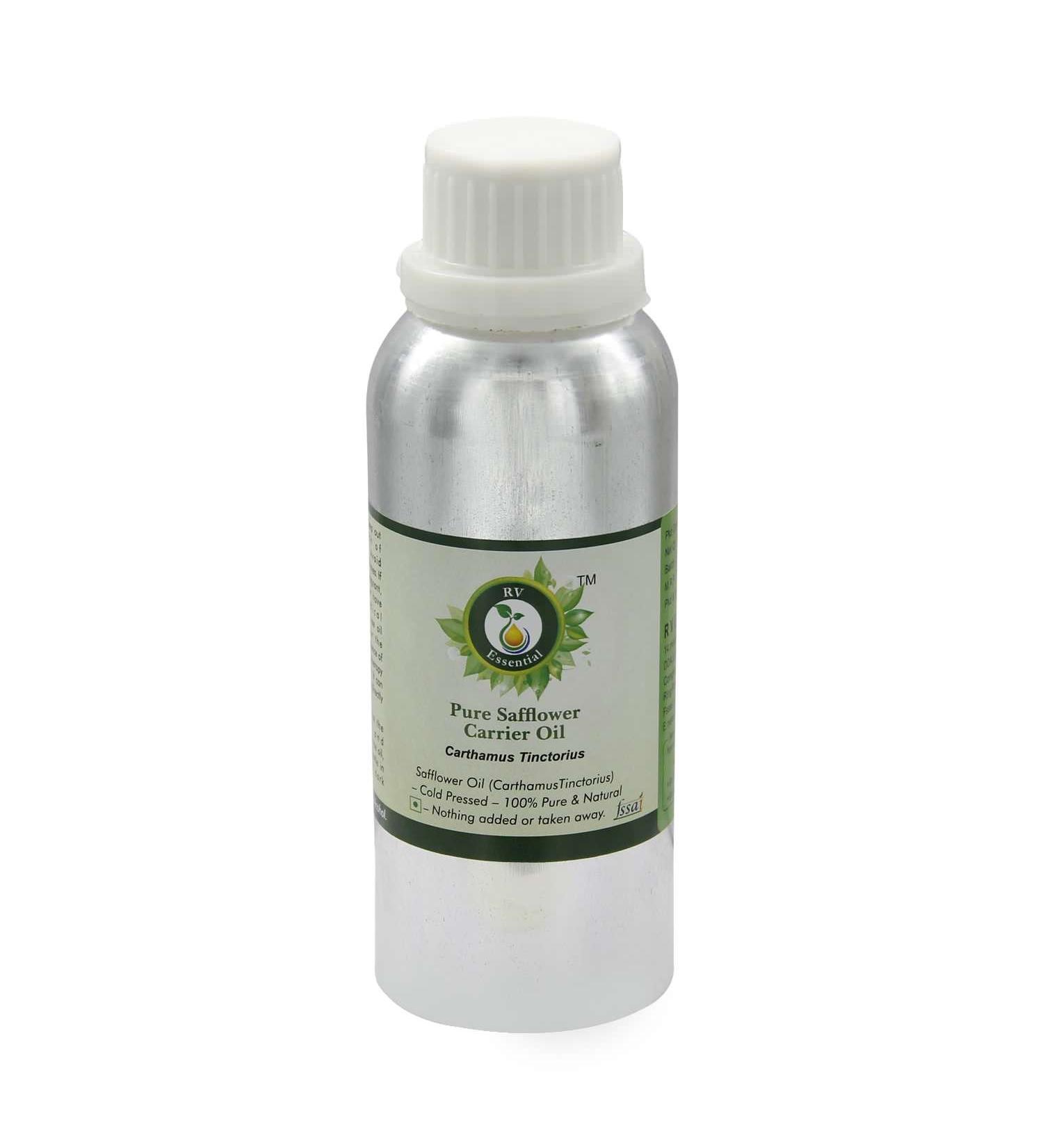 R V Essential Pure Safflower Carrier Oil 1250ml (42oz)- Carthamus Tinctorius (100% Pure and Natural Cold Pressed) 42 Fl Oz (Pack of 1) - Buy Online on GoSupps.com