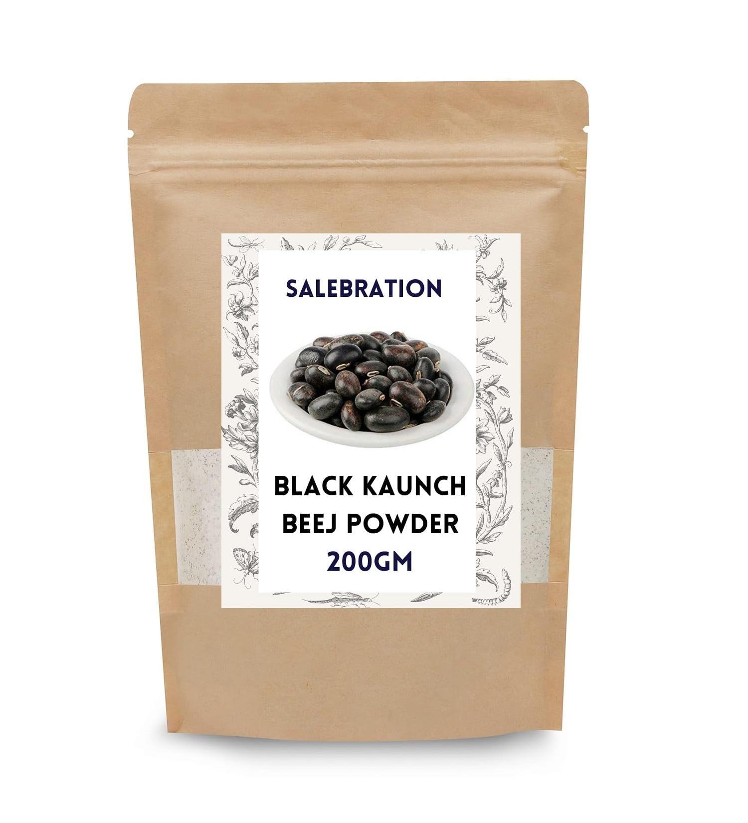 Black Kaunch Beej Powder for Increase Stamina Testosterone Management Rich in Iron Mucuna Pruriens Poonaikali Veethai - 200 gm