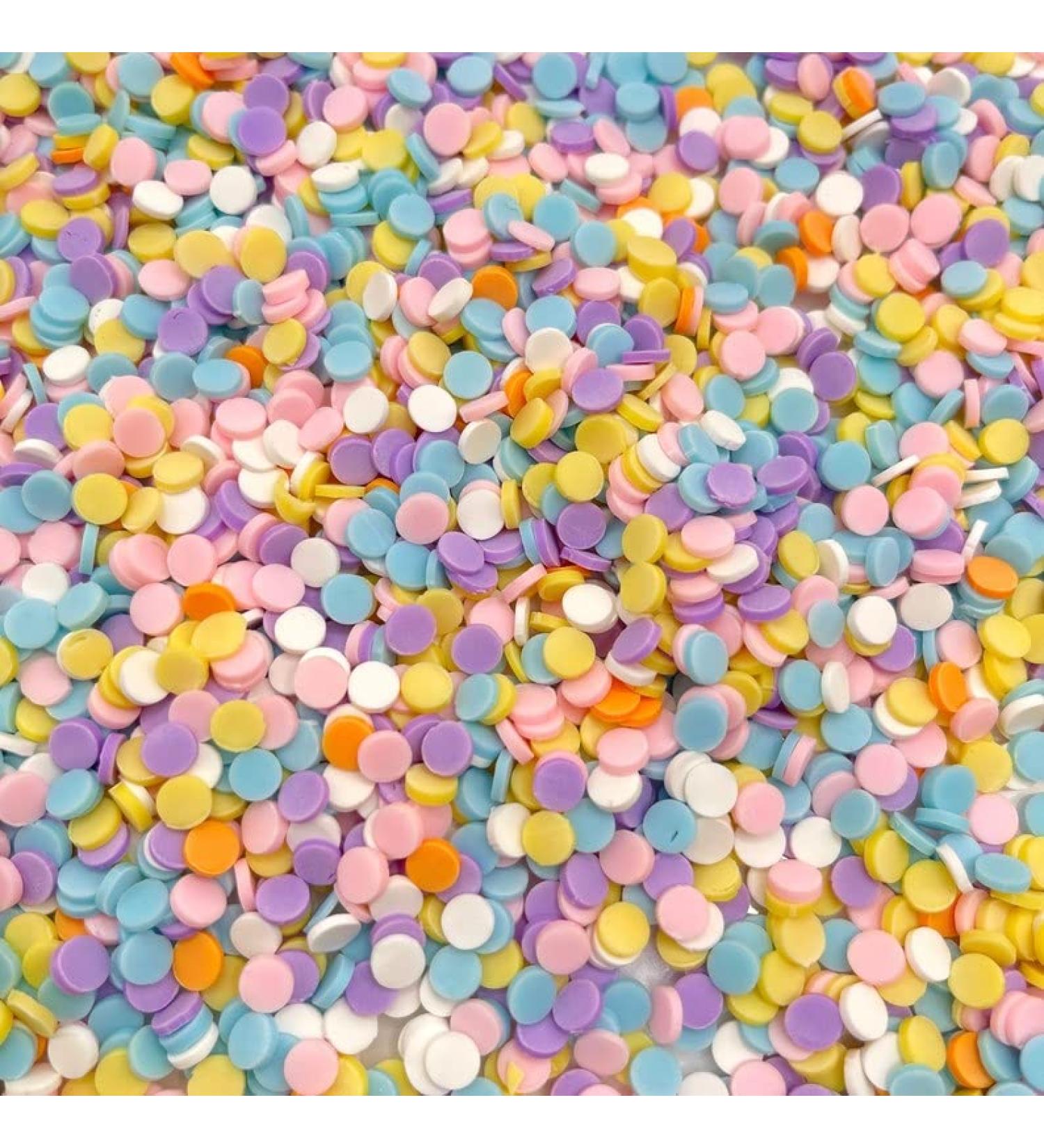 10g Set 5MM Macaron Colored Round Dot Circles Polymer Clay Sprinkles
