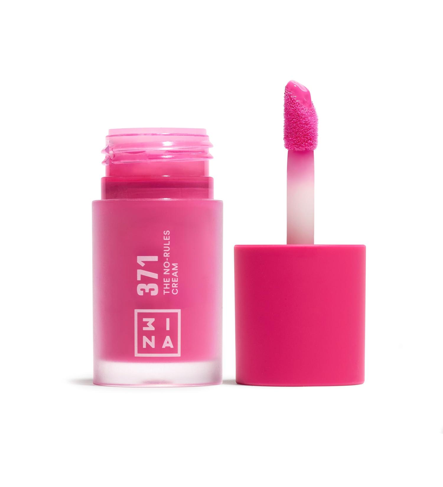 3ina Makeup No-Rules Cream 371 - Pink Liquid Blush for Eyes Lips & Cheeks | Vegan & Cruelty-Free Blusher with Sweet Almond Oil - Buy Online on GoSupps.com