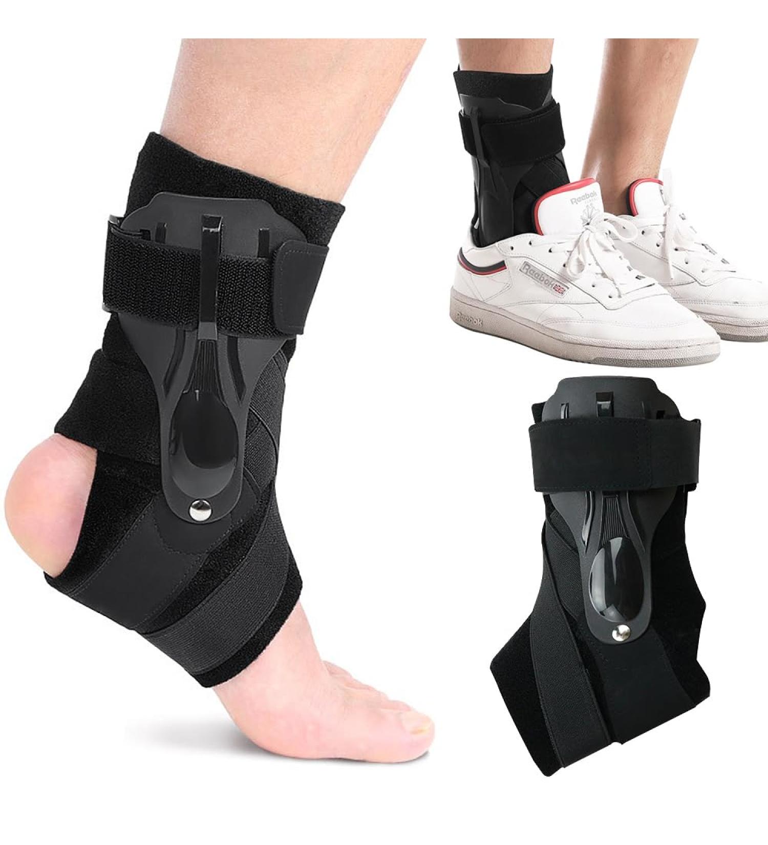 CJBIN Ankle Brace Sprain Sports Ankle Support with PE Panel Adjustable Ankle Bandage for Ankle Sprains - Buy Online on GoSupps.com
