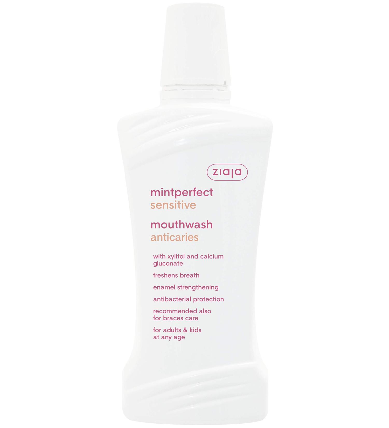  Ziaja Ziaja Mintperfect Sensitive en juague Bucal Anti-caries for Sensitive Teeth 500 ml - Buy Online on GoSupps.com