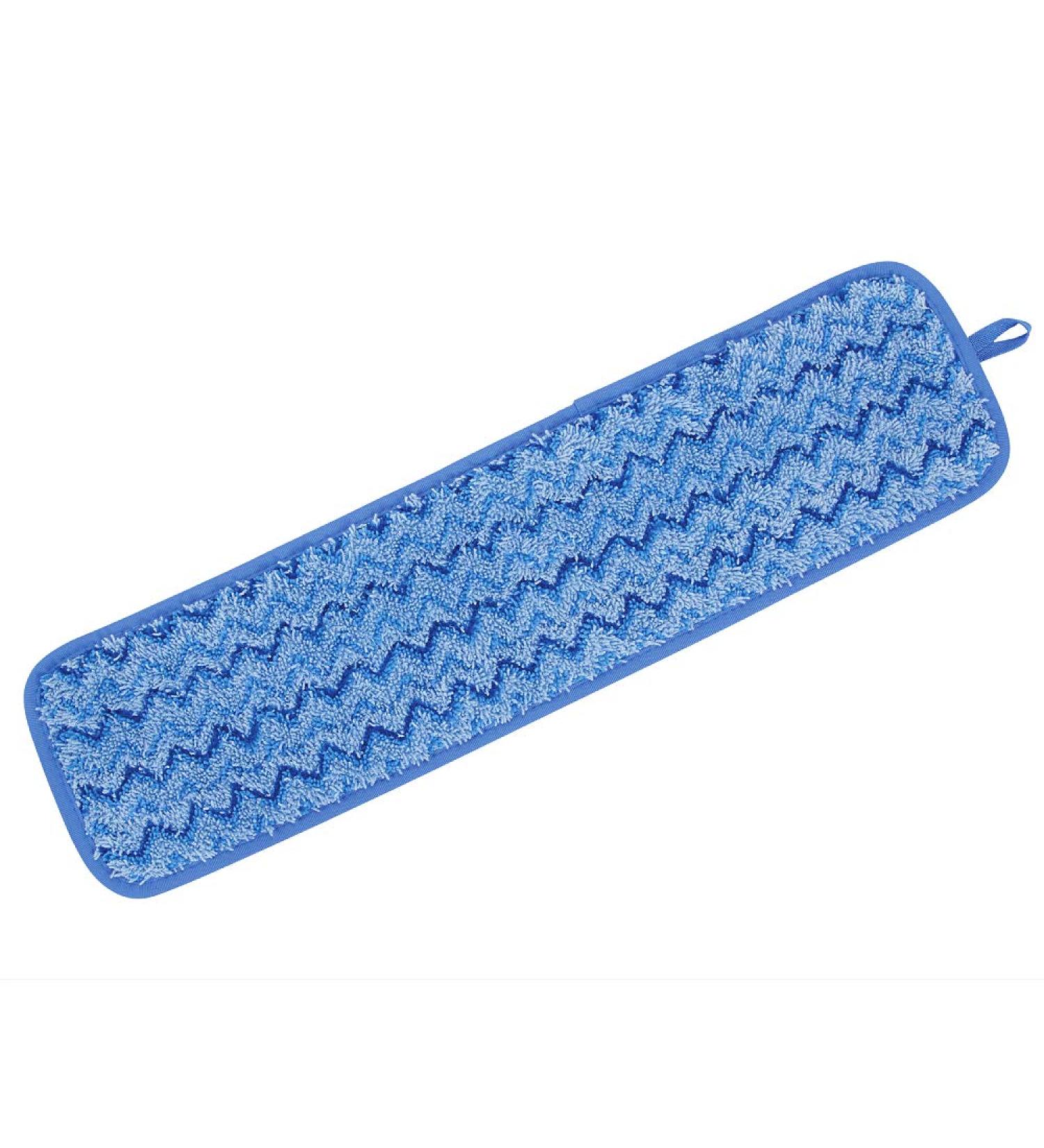 Rubbermaid Commercial 18 Inch Blue Microfiber Damp Room Mop Pad - Single Sided Mop Head - Buy Online on GoSupps.com