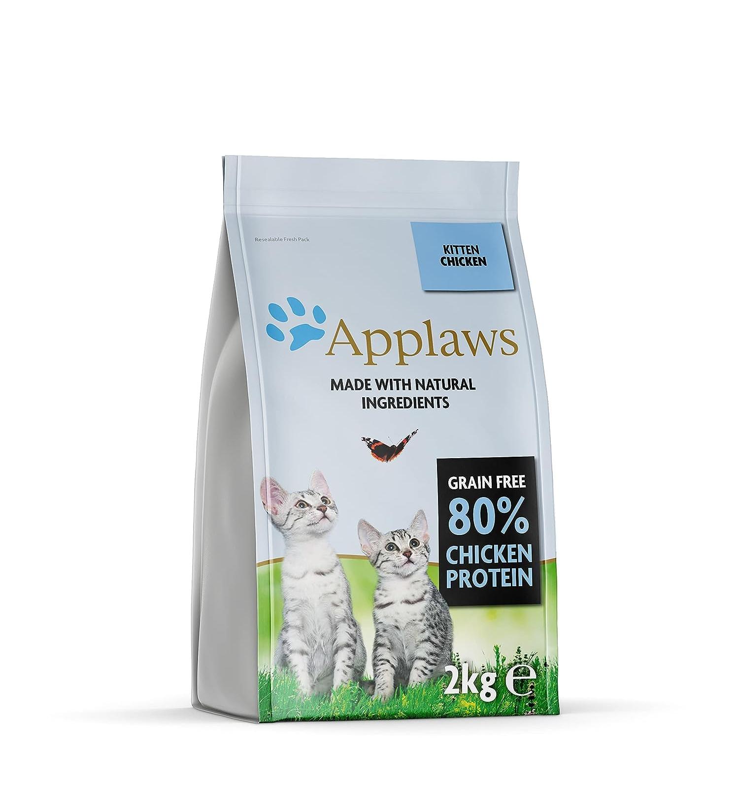 Applaws Kitten Dry Food with Chicken - Grain-Free Complete Nutrition for Cats 1-14 Months (2kg Pack) - Buy Online on GoSupps.com
