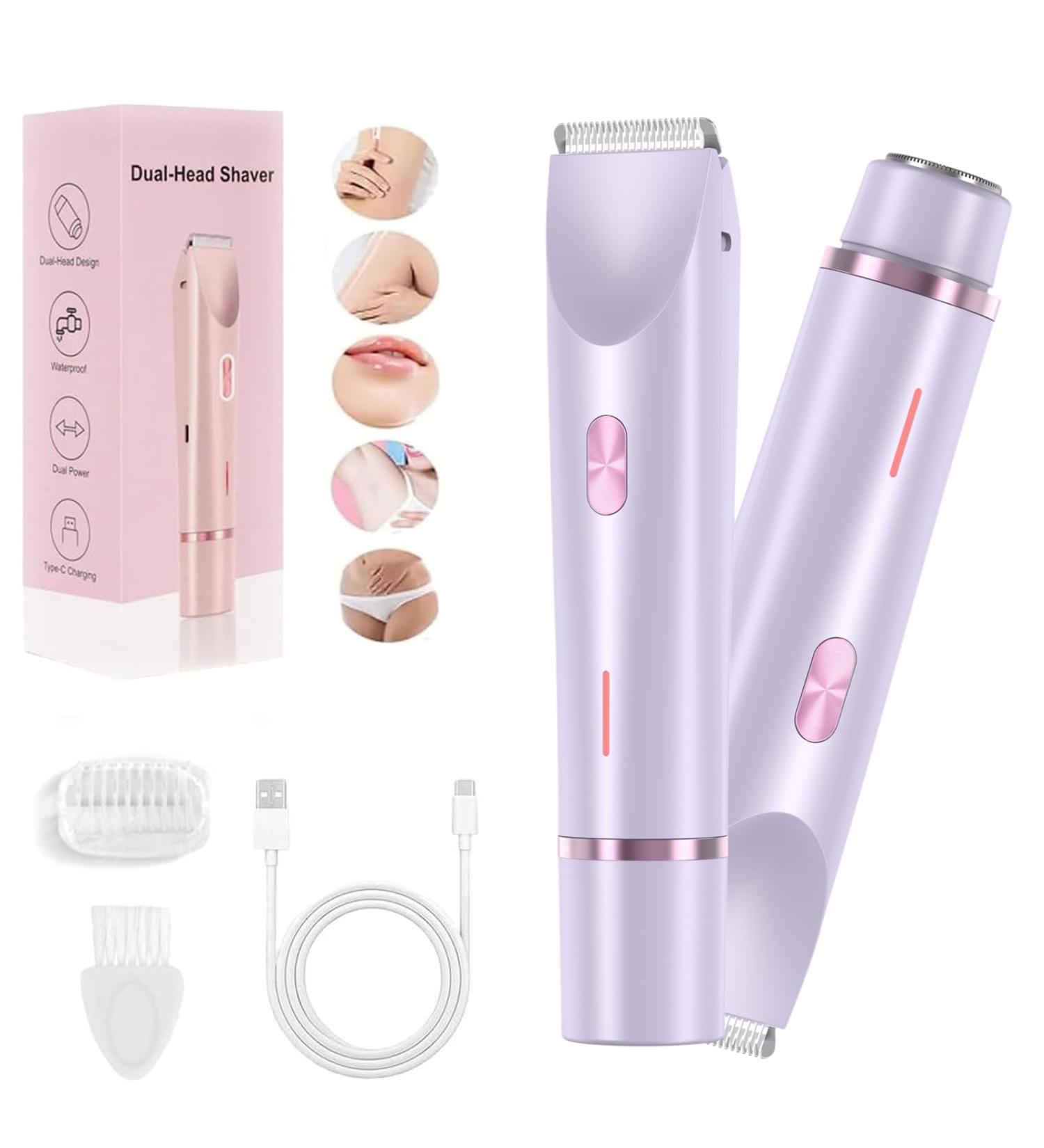 Rasoir Klyne 2.0 Klyne Tondeuse Femme 2-En-1 Rasoir lectrique Femme Intime Surete tanche IPX 7 Convient pour Le Visage Les Jambes et Les Aisselles (Violet) - Buy Online on GoSupps.com