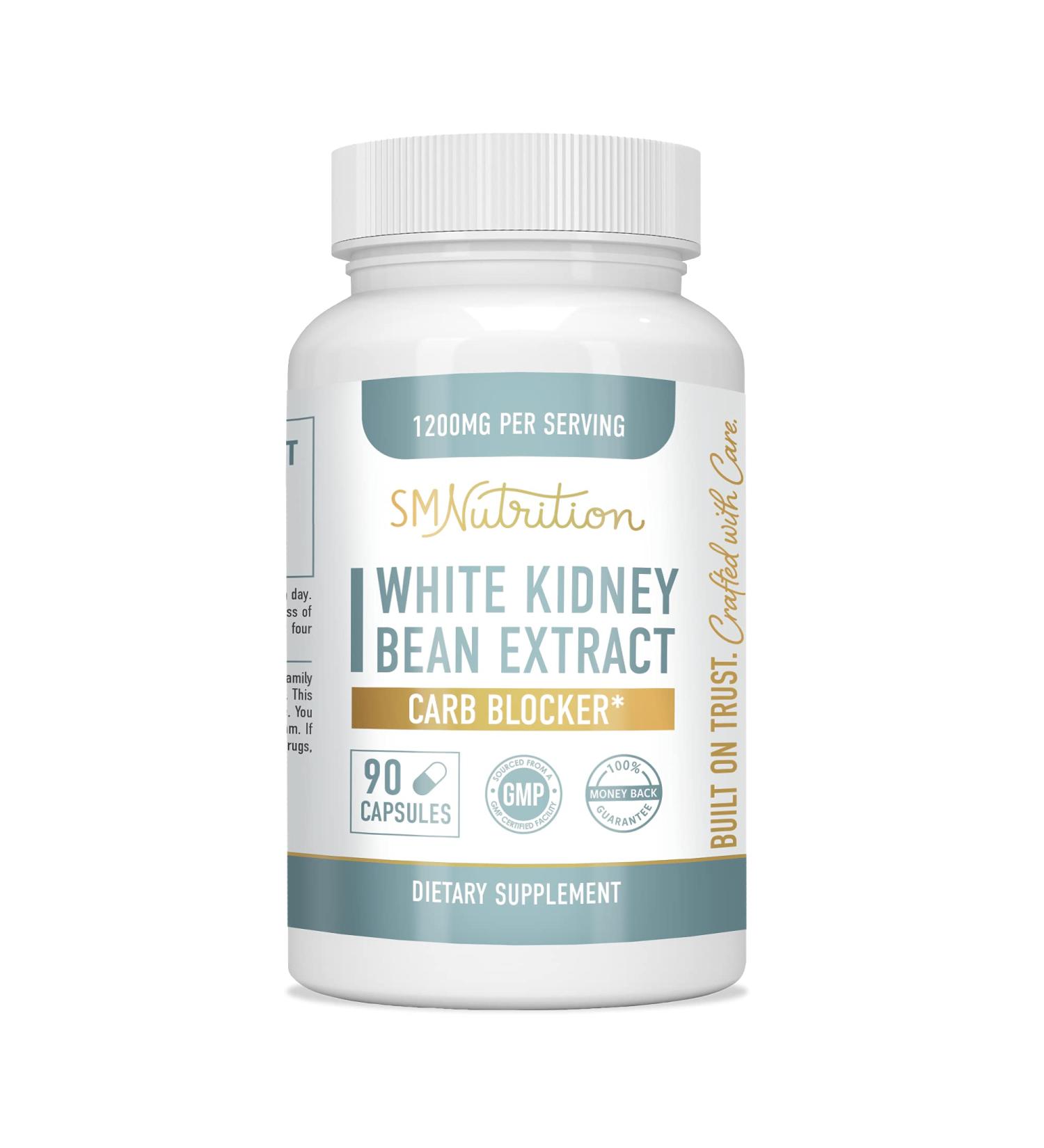 White Kidney Bean Carb Blocker - 90 Capsules | 100% Extract for Keto & Low-Carb Diet | Vegetarian, Gluten-Free - Buy Online on GoSupps.com