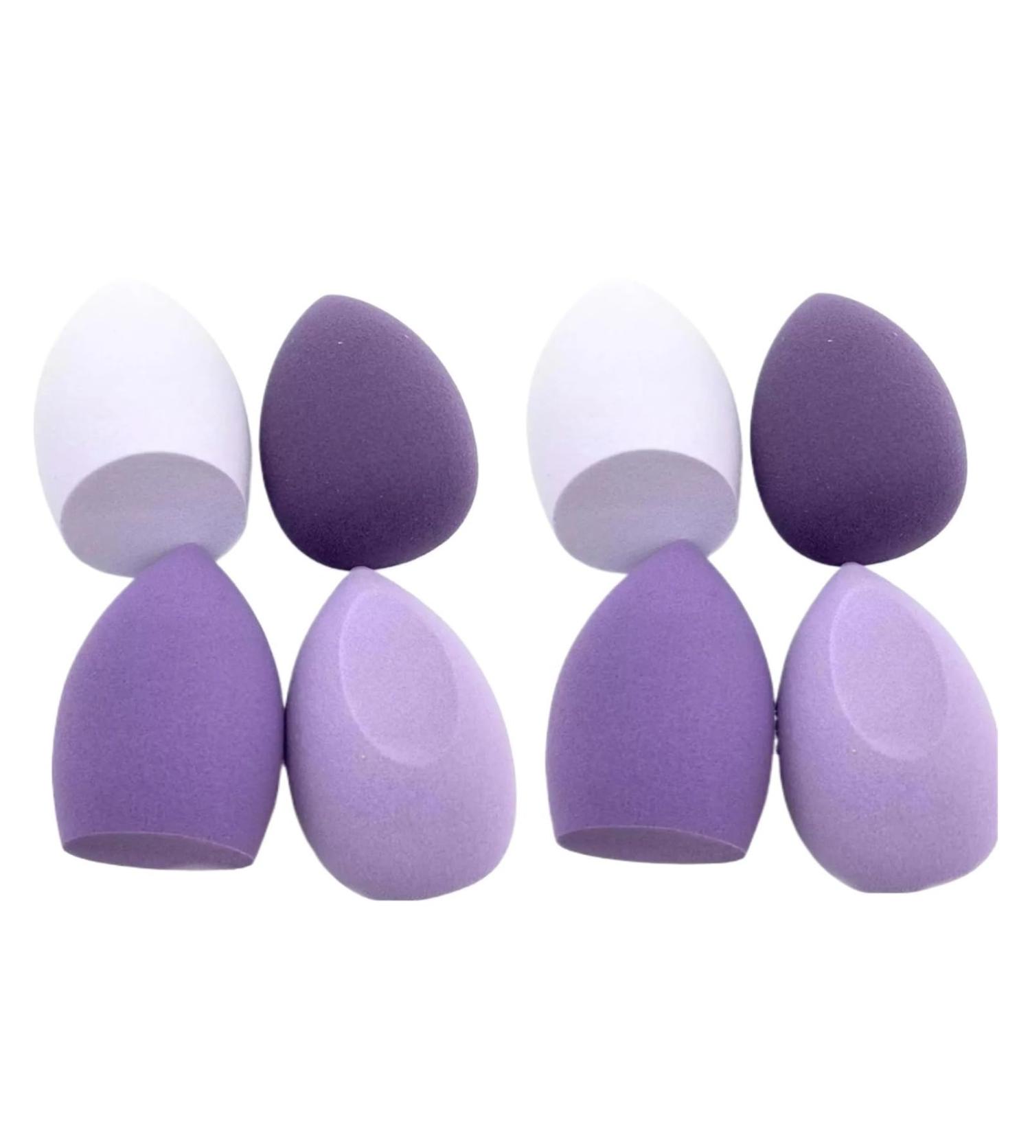 8 PCS Makeup Puff Sponge Cosmetics Powder Puff Foundation Make-up For Women Blender Makeup Tool Set(Purple 8 PCS(no box)) - Buy Online on GoSupps.com