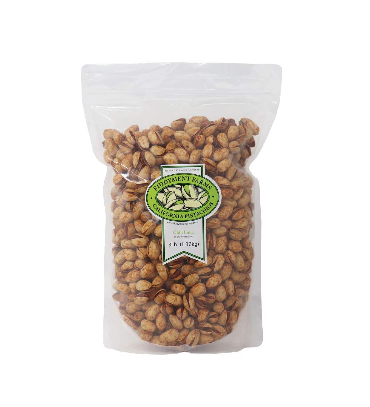 Fiddyment Farms 3lb Chili Lime In-shell Pistachios Chili lime 3 Pound (Pack of 1)