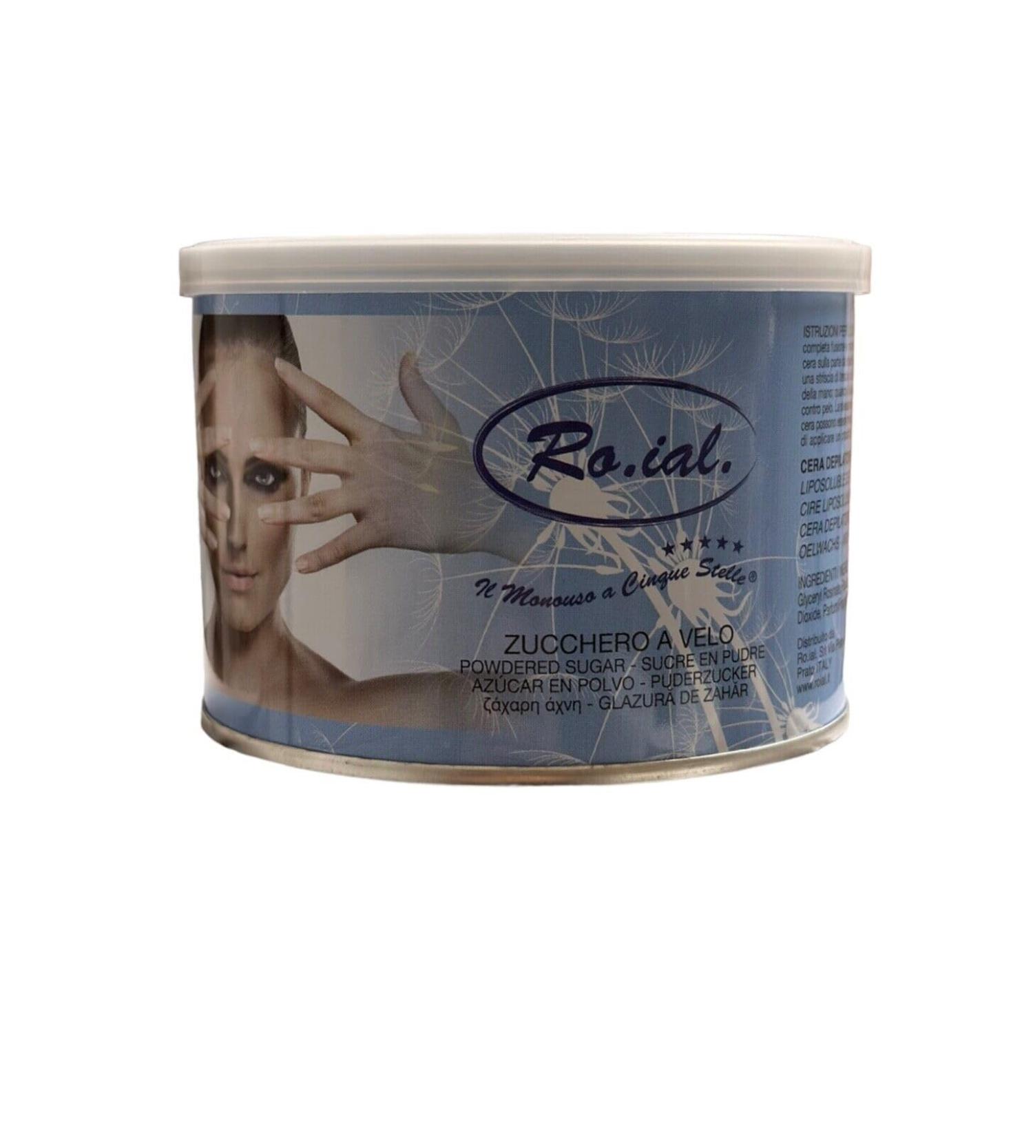 Ro.ial Cire d pilatoire cire chaude et chaude pour peaux d licates avec du sucre en poudre 400 g fabriqu e en Italie