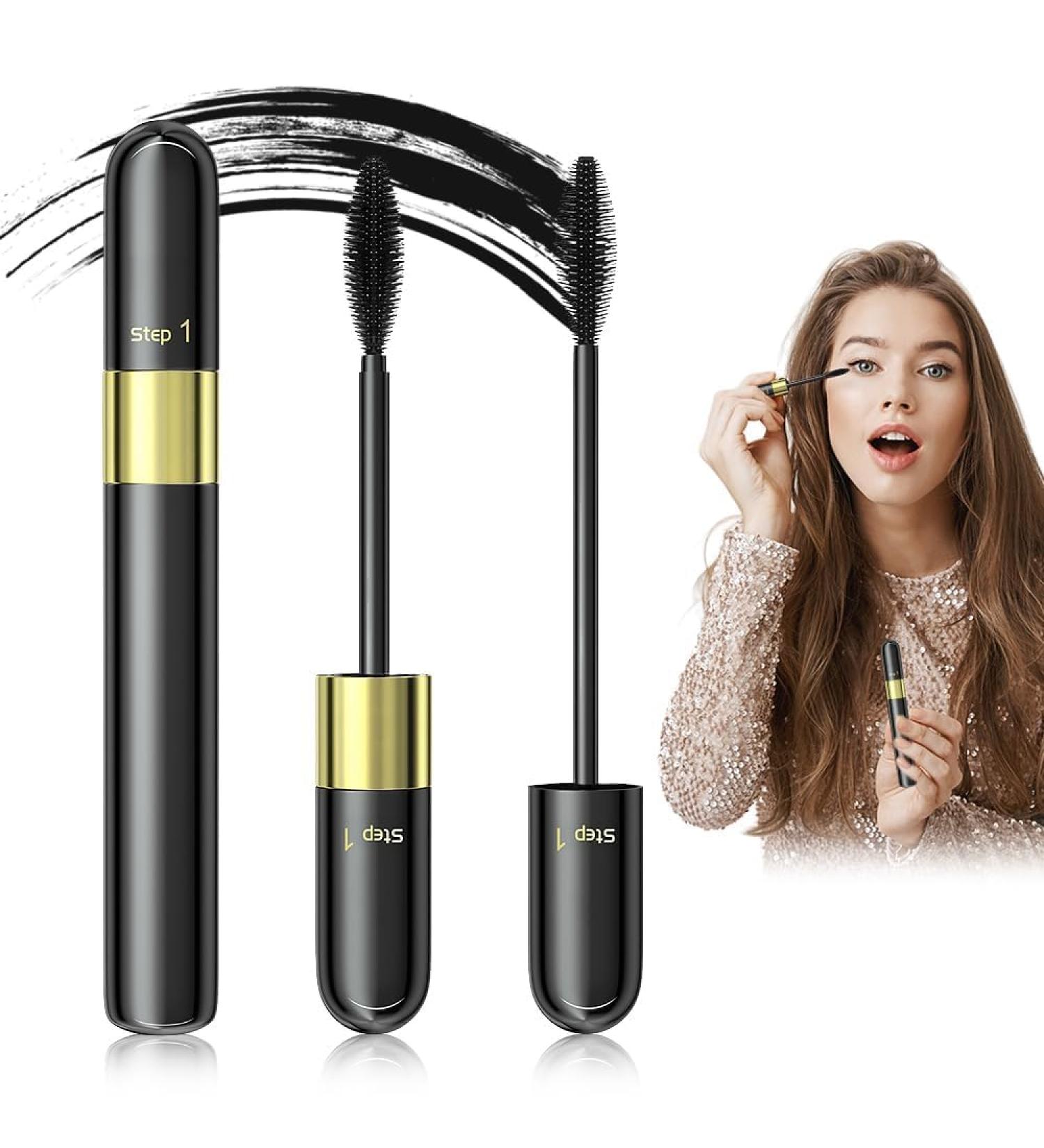 Curl Long Lasting Mascara 2 in 1 Mascara in a Small Strong Metal Tube Long Lasting Lengthening and Curling Mascara (Pink S) Brownish Black 1 ml (Pack of 1) - Buy Online on GoSupps.com