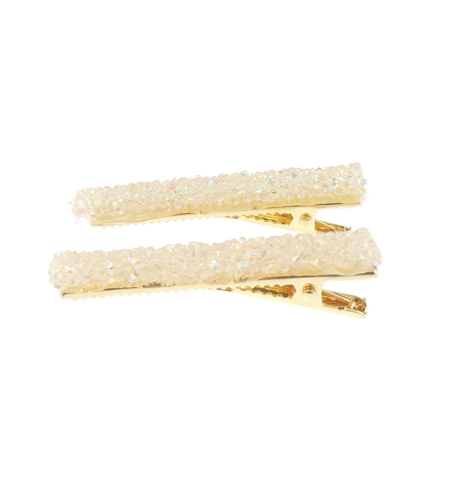 Girls Ladies Pair of 2 Crystal Encrusted 6cm Croc Alligator Concord Hair Clips (Pink)