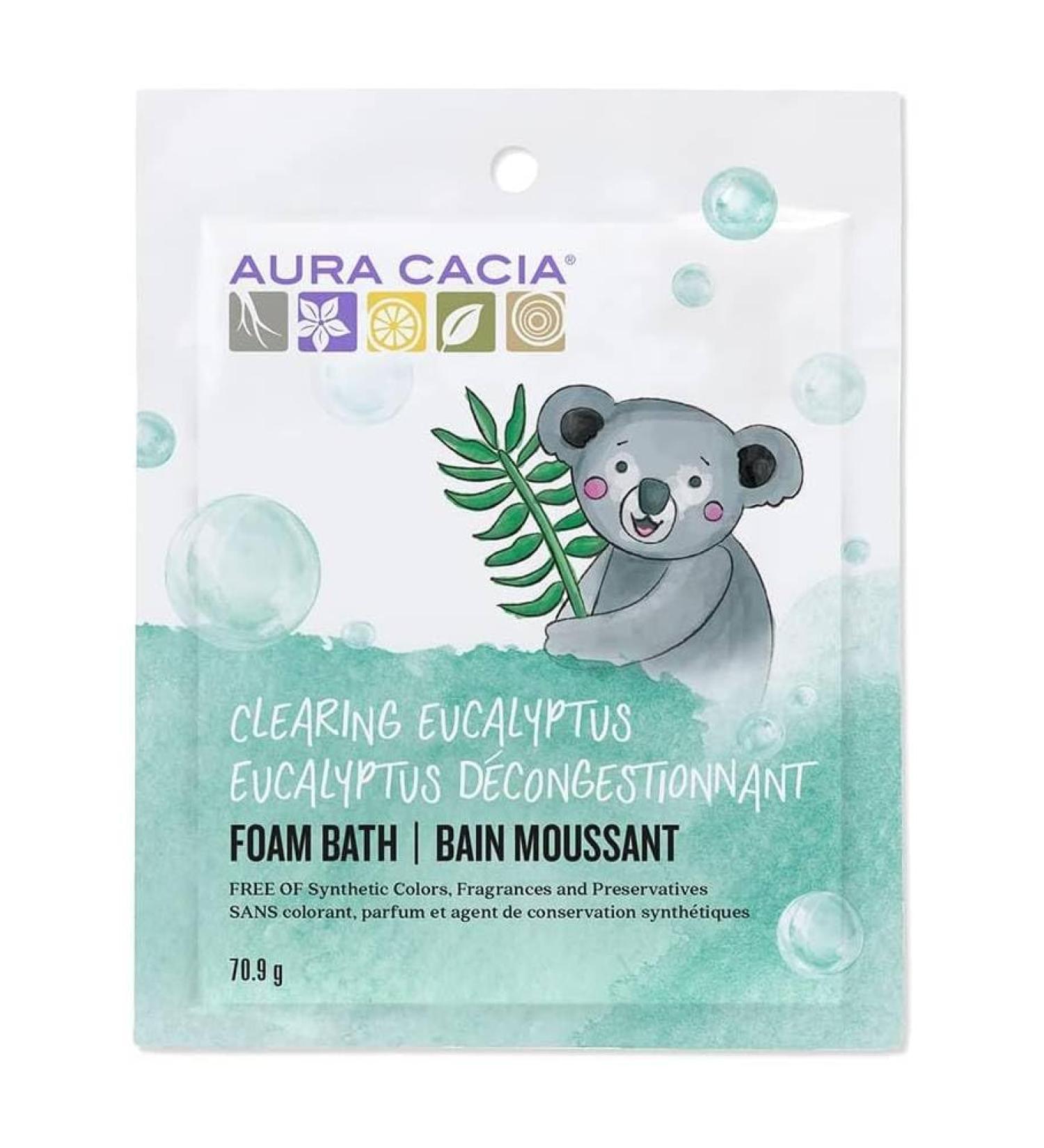Aura Cacia Clearing Eucalyptus Aromatherapy Foam Bath For Kids 70.9g Packet - Buy Online on GoSupps.com