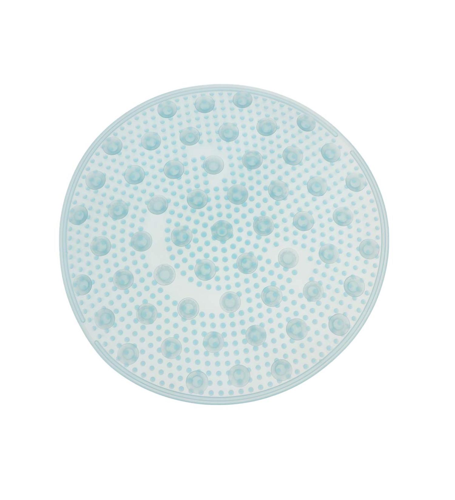 Exceart Bathroom Massage Pad - Silicone Foot Scrubber Mat for Shower & Laundry | Foot Rub & Clean | Blue - Buy Online on GoSupps.com