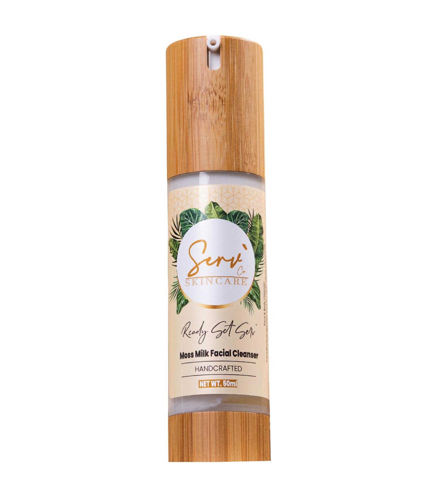 Serv' Co. Skincare Moss Milk Facial Cleanser | Hydrating Face Wash with Irish Sea Moss | Fragrance Free | Sensitive Skin - Buy Online on GoSupps.com