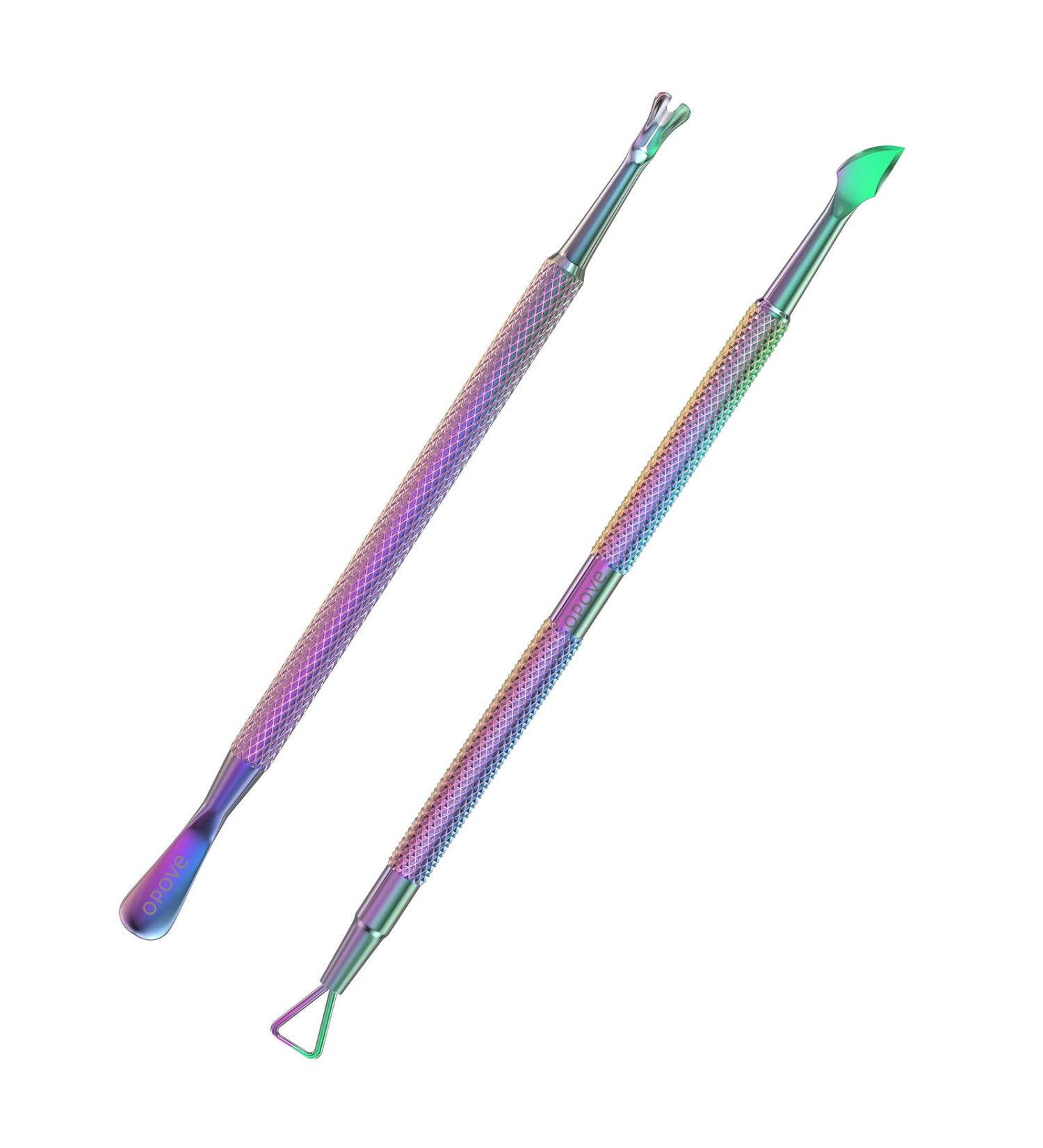 Stainless Steel Cuticle Pusher & Nail Polish Remover Set | opove P1 Color Gradient | Pedicure & Manicure Tool Kit | Buy X7 Get 90% Off - Buy Online on GoSupps.com