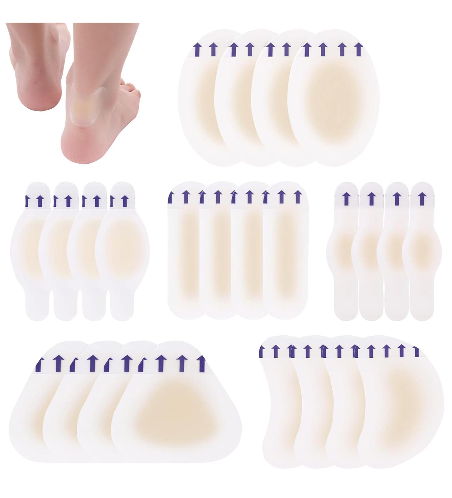 Bladder & Heel Blister Protection - 24 Waterproof Hydrocolloid Gel Pads - Buy Online on GoSupps.com