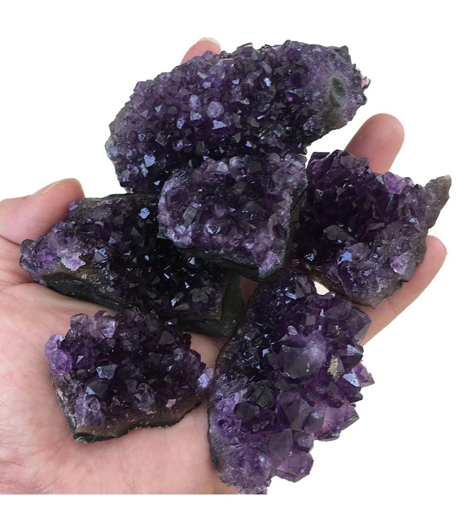 1pc Natural Stone Uruguay Amethyst Quartz Crystal Cluster Specimen Home Furnishing Decoration (Size : 100-120g) - Buy Online on GoSupps.com