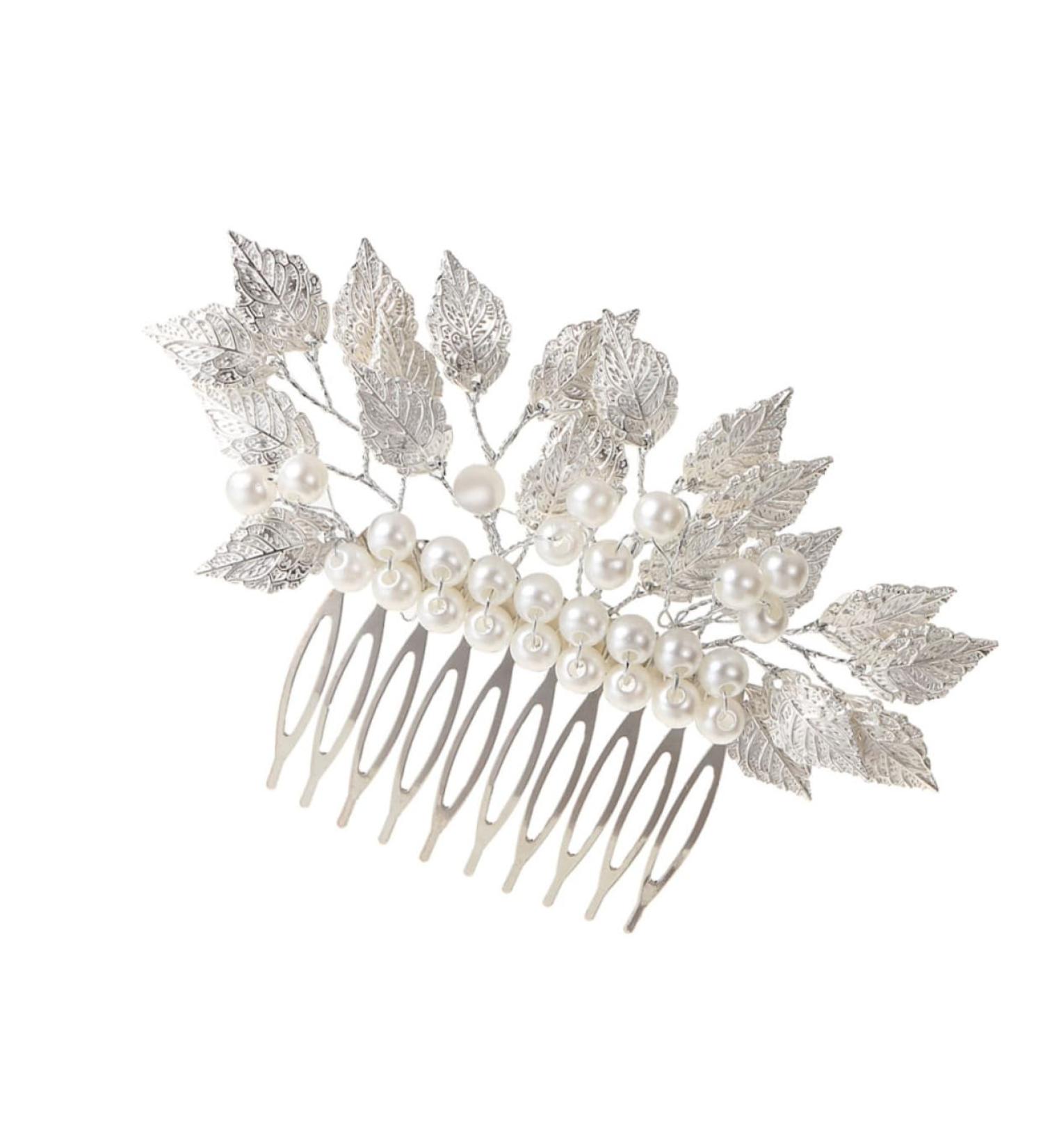 Ipetboom Hair Accessories Gold Hair Pin Wedding Hair Comb Pearl Headpiece Bridal Hair Comb Clip Girls Hair Clips Chic Hair Comb Pin Wedding Hairpin Comb Vintage Zinc Alloy Bride - Buy Online on GoSupps.com