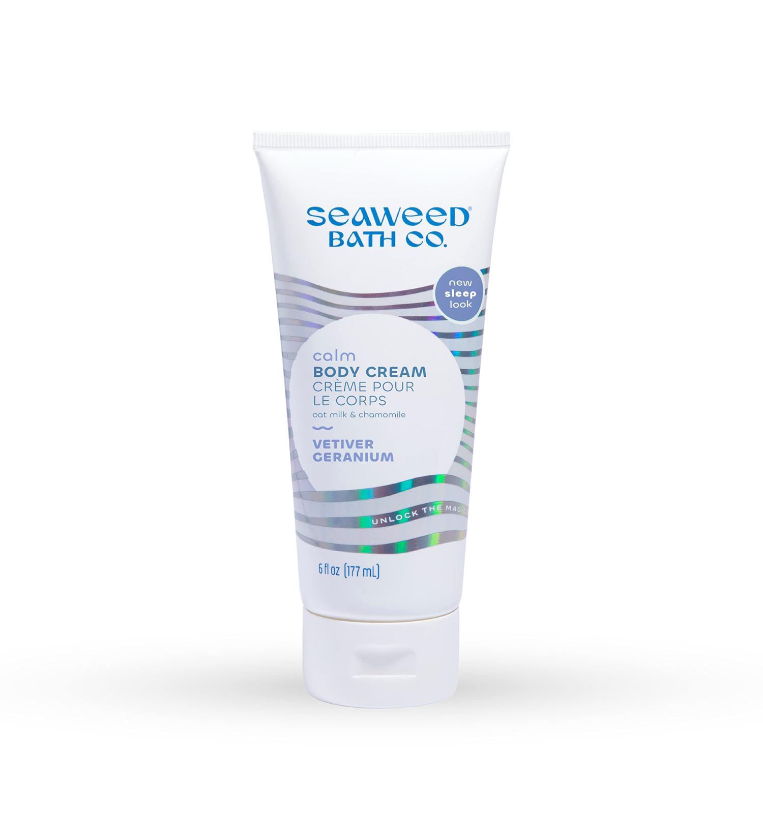 Seaweed Bath Co. Calm Body Cream with Vetiver Geranium Scent - 6 Ounce - Buy Online on GoSupps.com