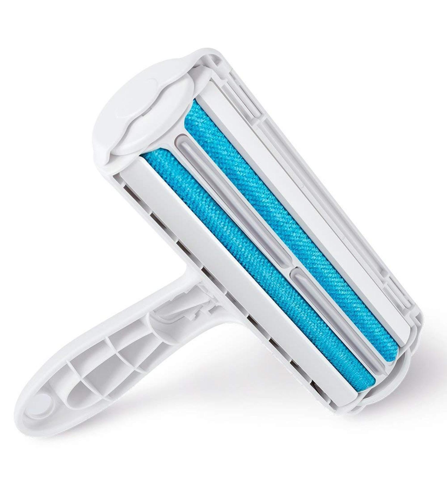 Mudela Animal Hair Remover | Self-Cleaning Lint Roller for Dog & Cat Hair | Effective on Carpets Furniture Clothing and More - White & Blue - Buy Online on GoSupps.com