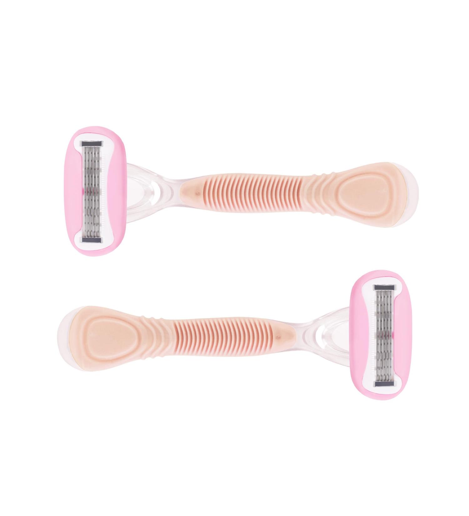 2Pcs Disposable Razors for Women 2 Count a Smooth Shave Hair Removal Designed Pink - Buy Online on GoSupps.com