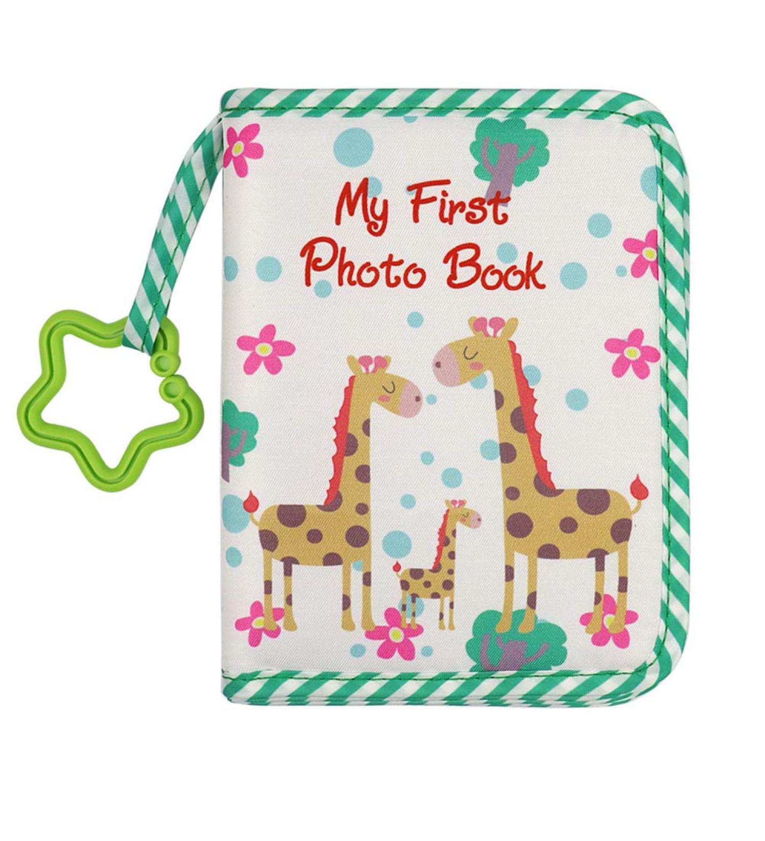 Baby Photo Album - Soft Fabric 4x6 Inches Holds 17 Photos | Perfect First Album Gift for Babies - Green - Buy Online on GoSupps.com
