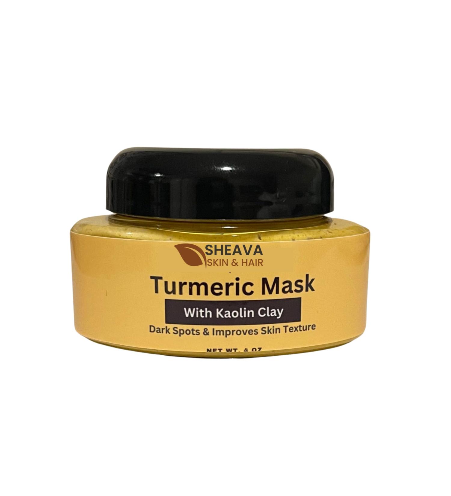 Turmeric Face Mask with Vitamin E - Dark Spot Treatment Kaolin Clay for Acne Refine Pores Smooth & Radiant Skin - Buy Online on GoSupps.com