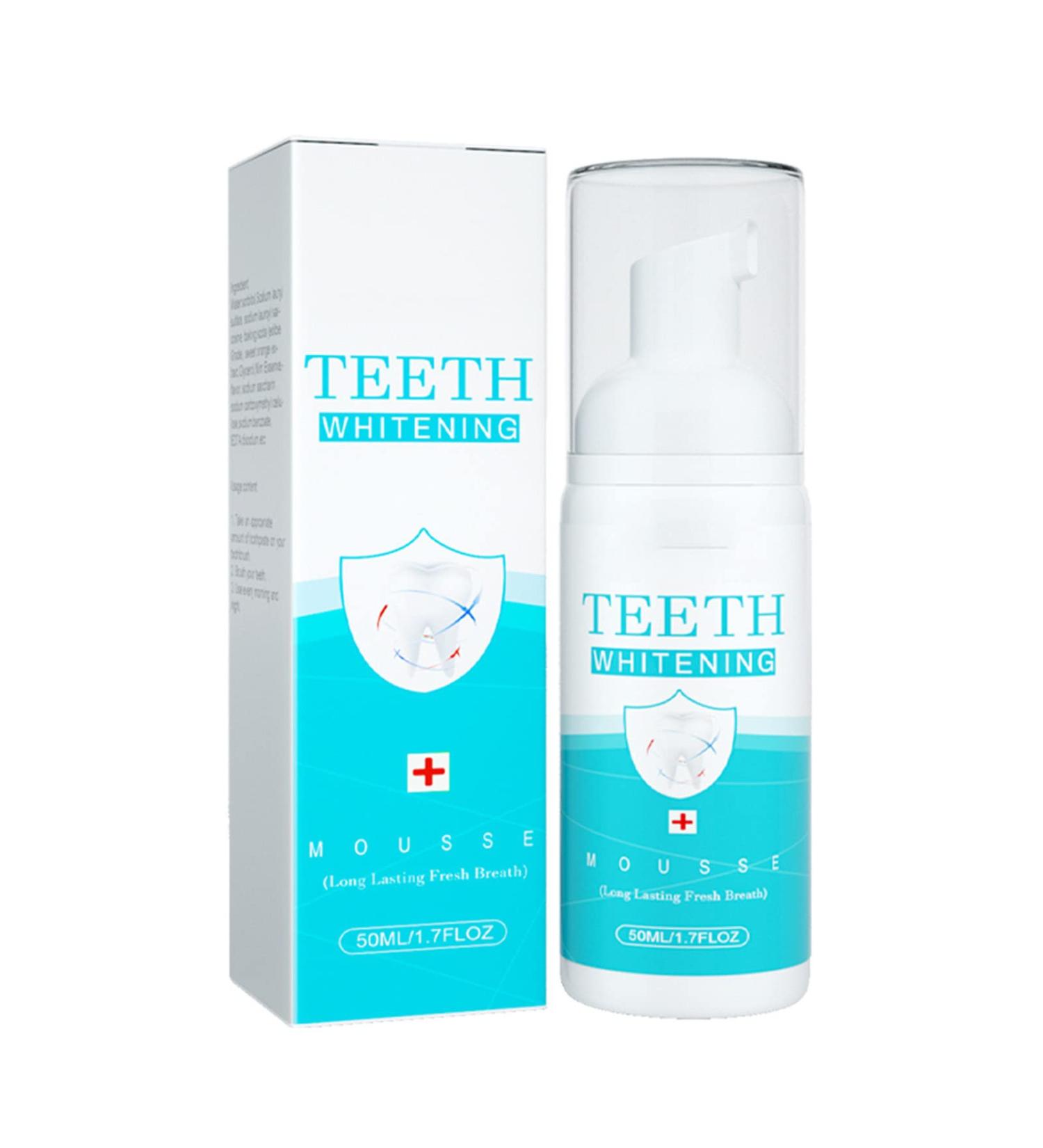 Teethaid Mouthwash & Whitening Foam Toothpaste - 50ml Deep Cleaning Foam for Bright White Teeth - Buy Online on GoSupps.com