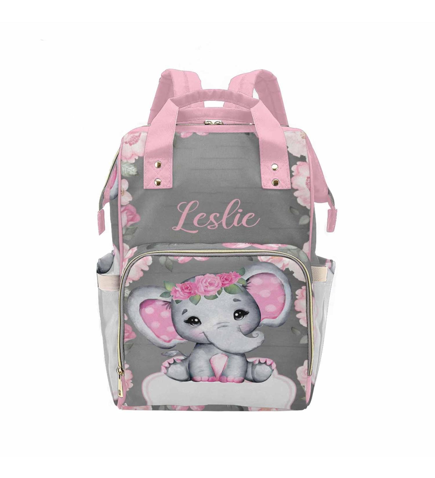 Personalized Pink Diaper Bag | Custom Waterproof Mummy Backpack | Nappy Bags for Travel & Daypack | Unique Gift for Moms & Girls - Buy Online on GoSupps.com
