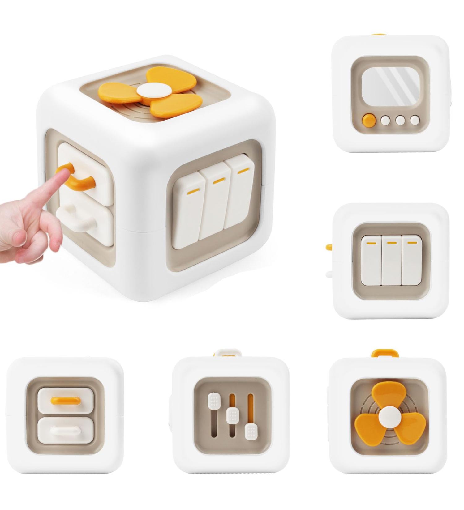 Penchuan Busy Activity Cube - Montessori Fidget Toy for Babies & Toddlers (1-4 Years) | Educational Motor Skills Development & Fun Activities - Buy Online on GoSupps.com