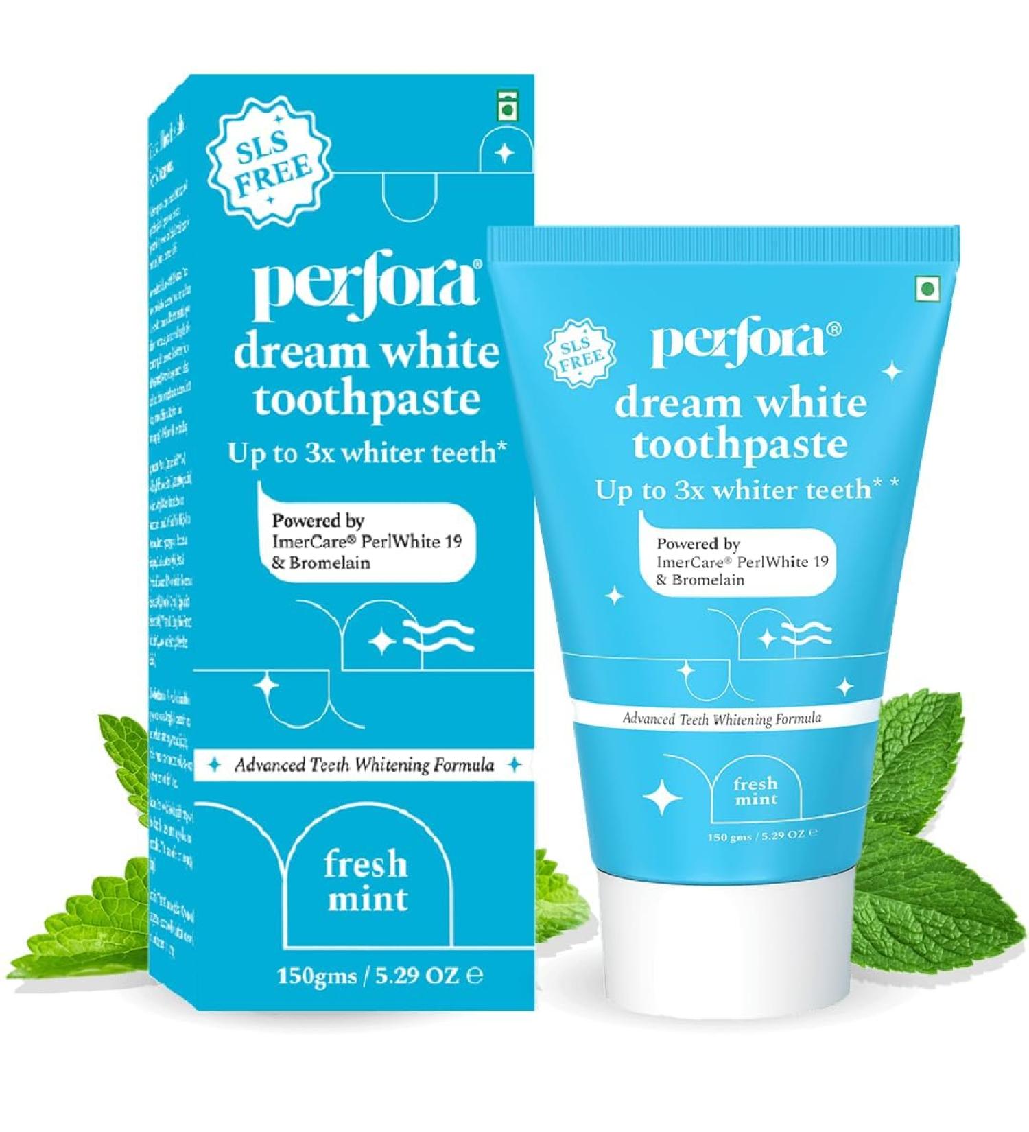 Teeth Whitening Toothpaste - Stain Cleaner SLS & Fluoride Free No Artificial Sweeteners N-Ha Remineralization for Kids & Adults | Triple Mint 150g - Buy Online on GoSupps.com